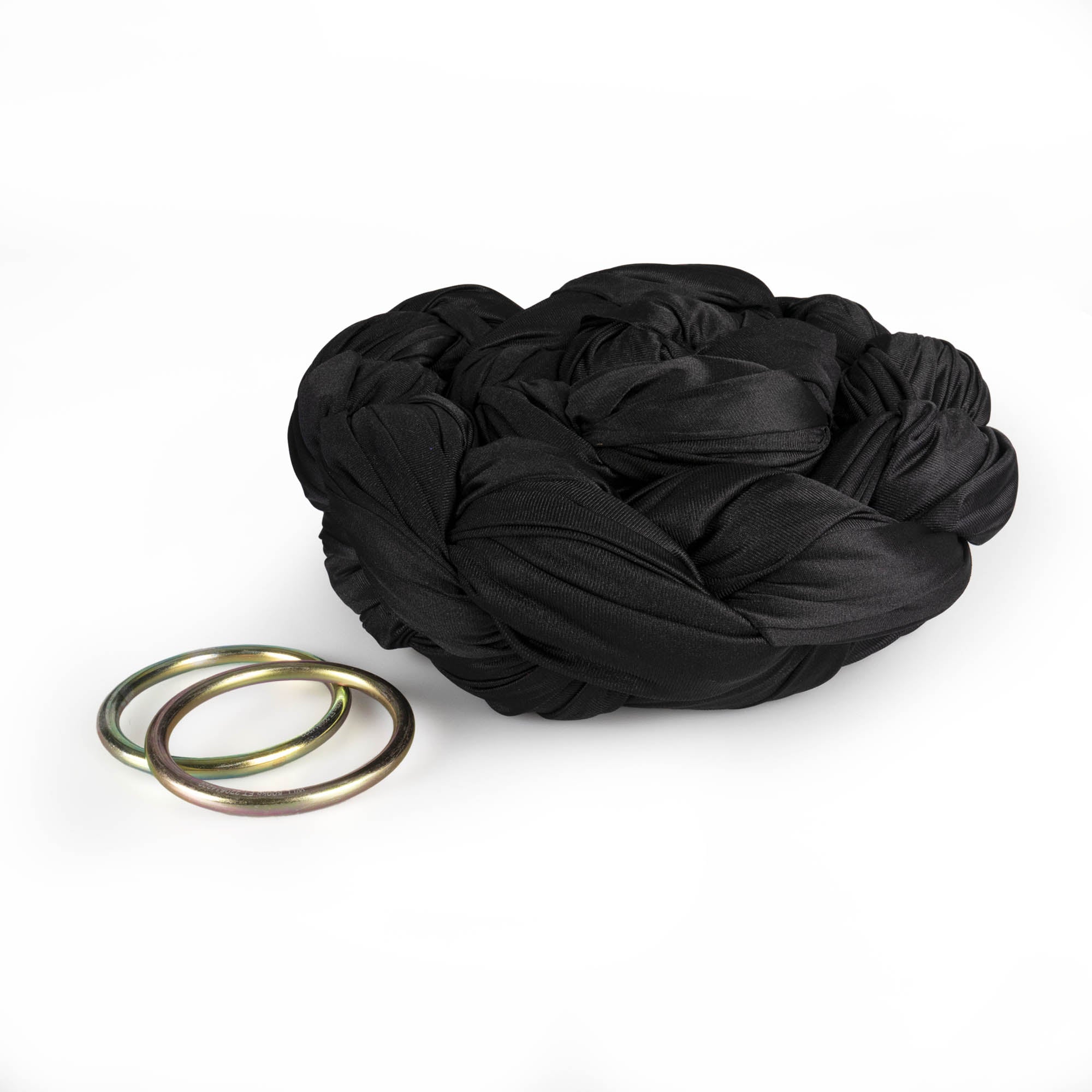 Prodigy 6m black aerial yoga hammock daisy chained with rings