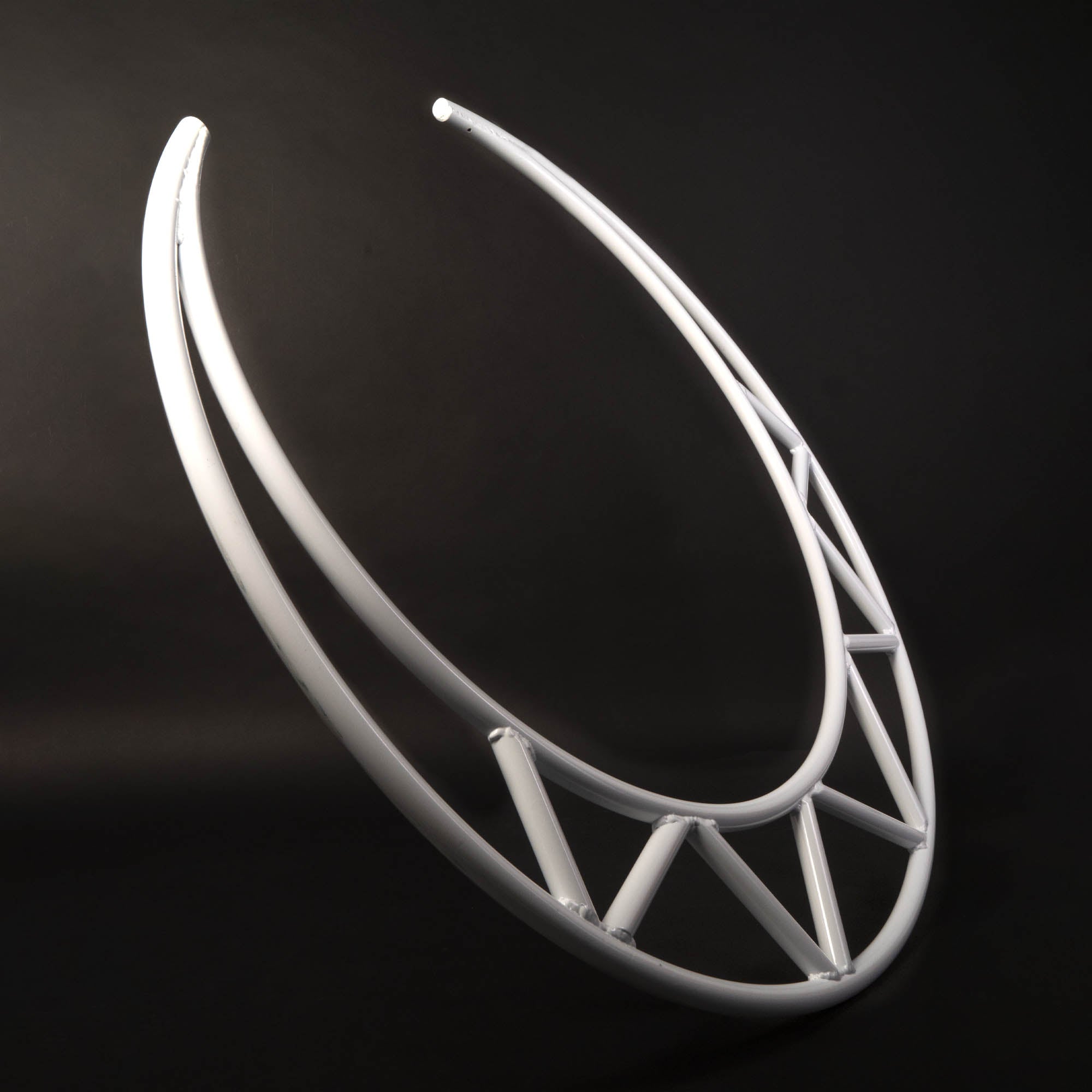 moon leaning with black background