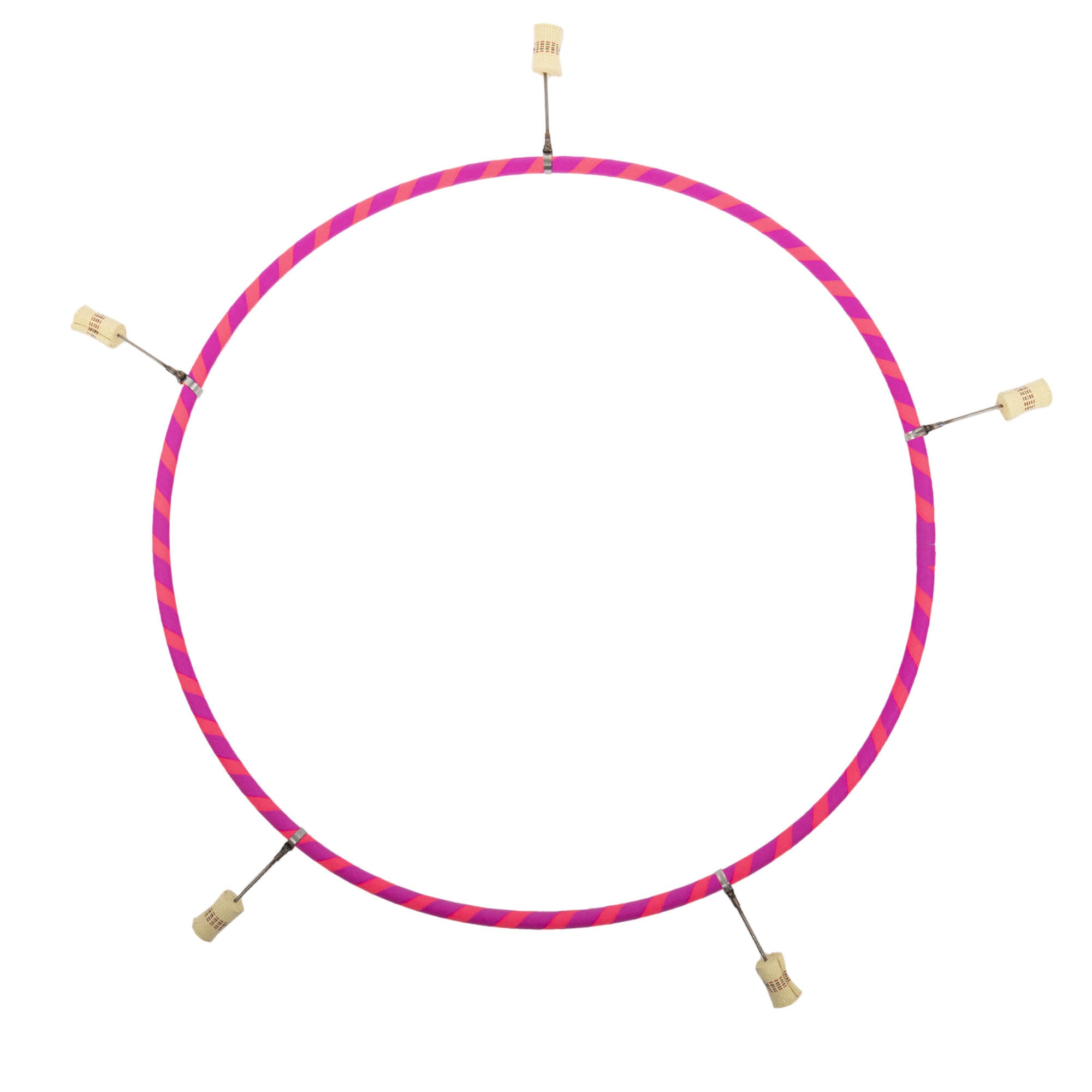 Pink / orange echo travel hoop with 5 hot tips