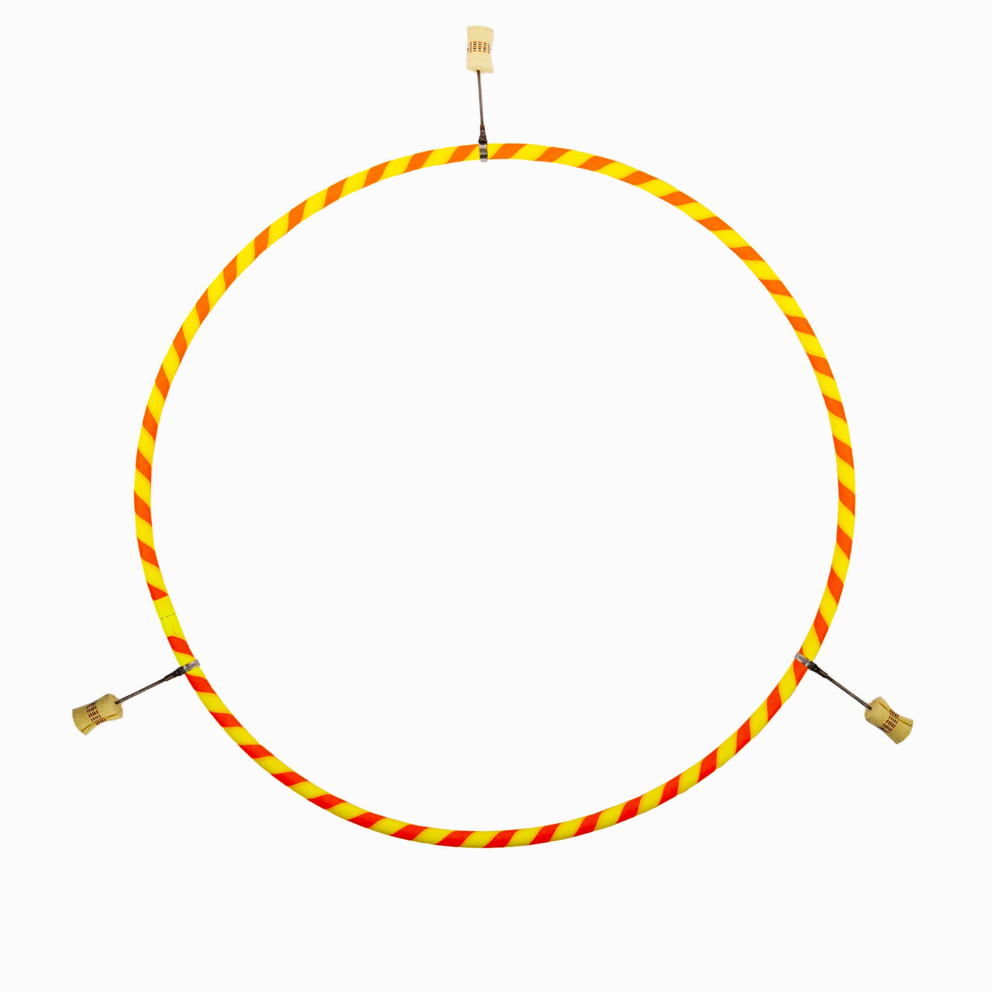 Yellow / orange echo travel hoop with 3 hot tips
