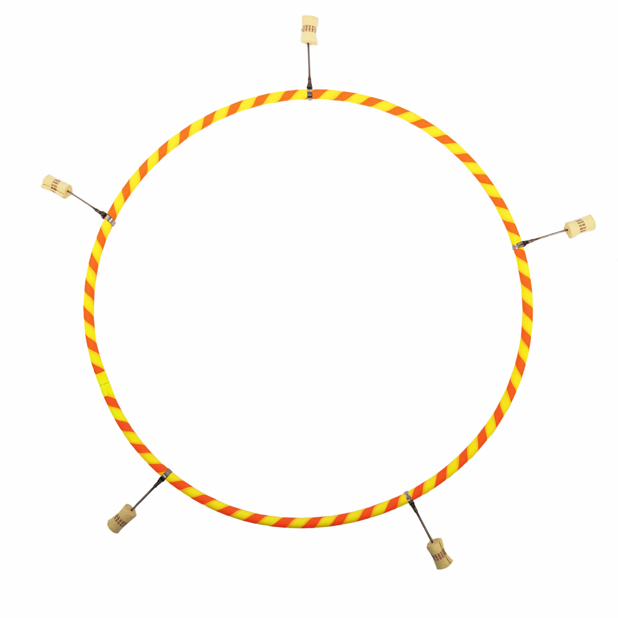 Yellow / orange echo travel hoop with 5 hot tips