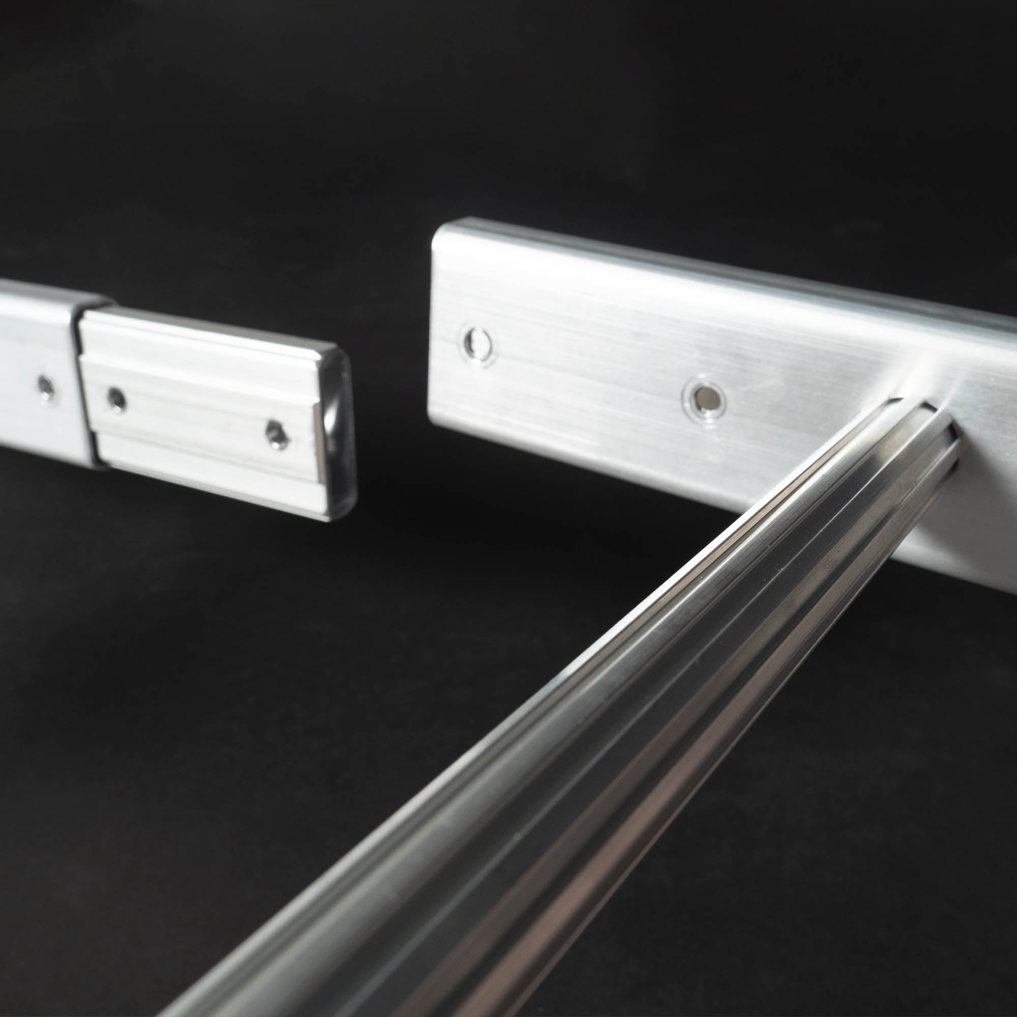 Ladder rung and connection close up