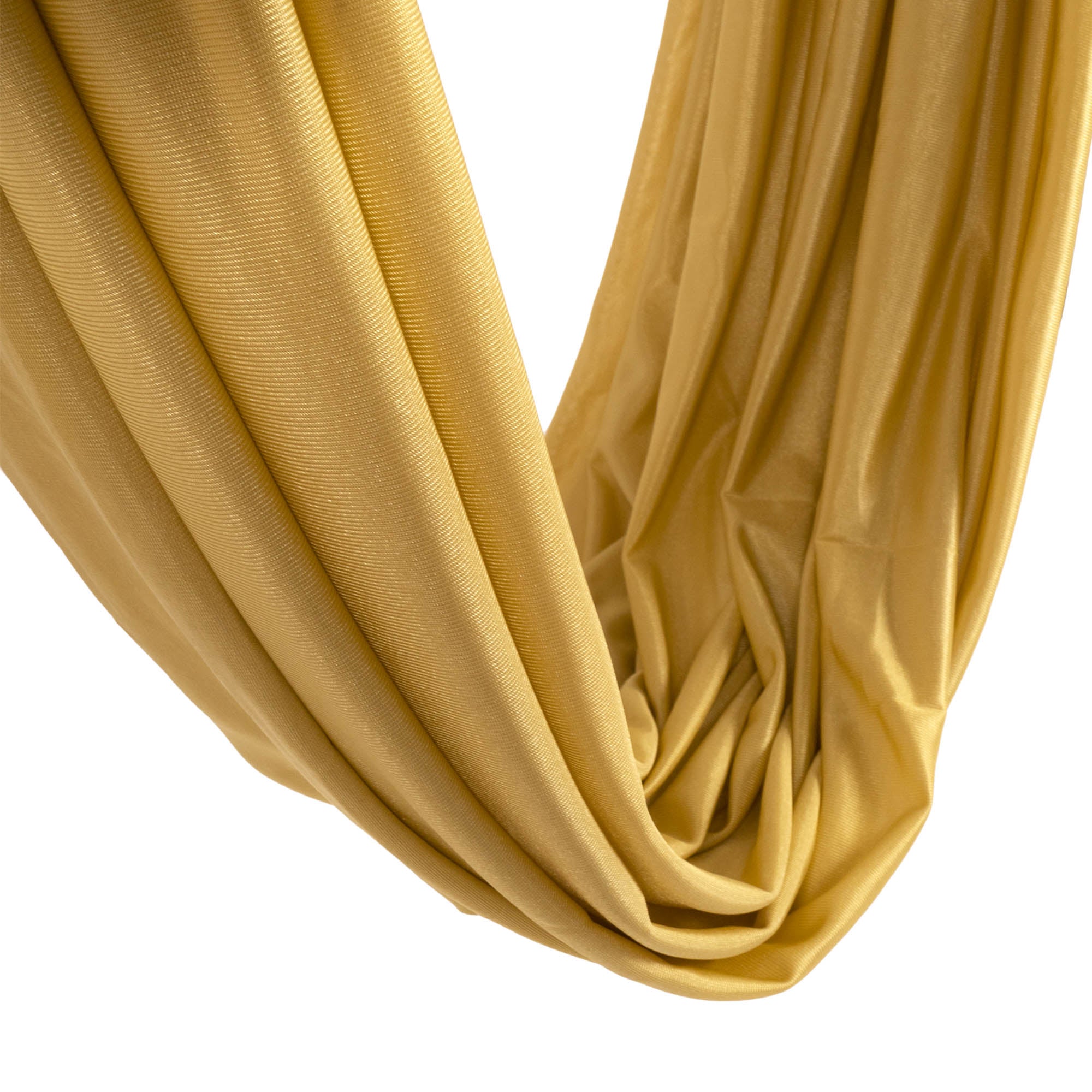 Gold yoga hammock close up