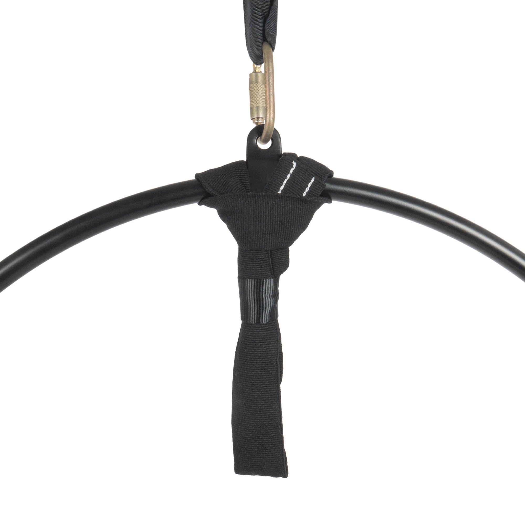 black hand loop attached to hoop