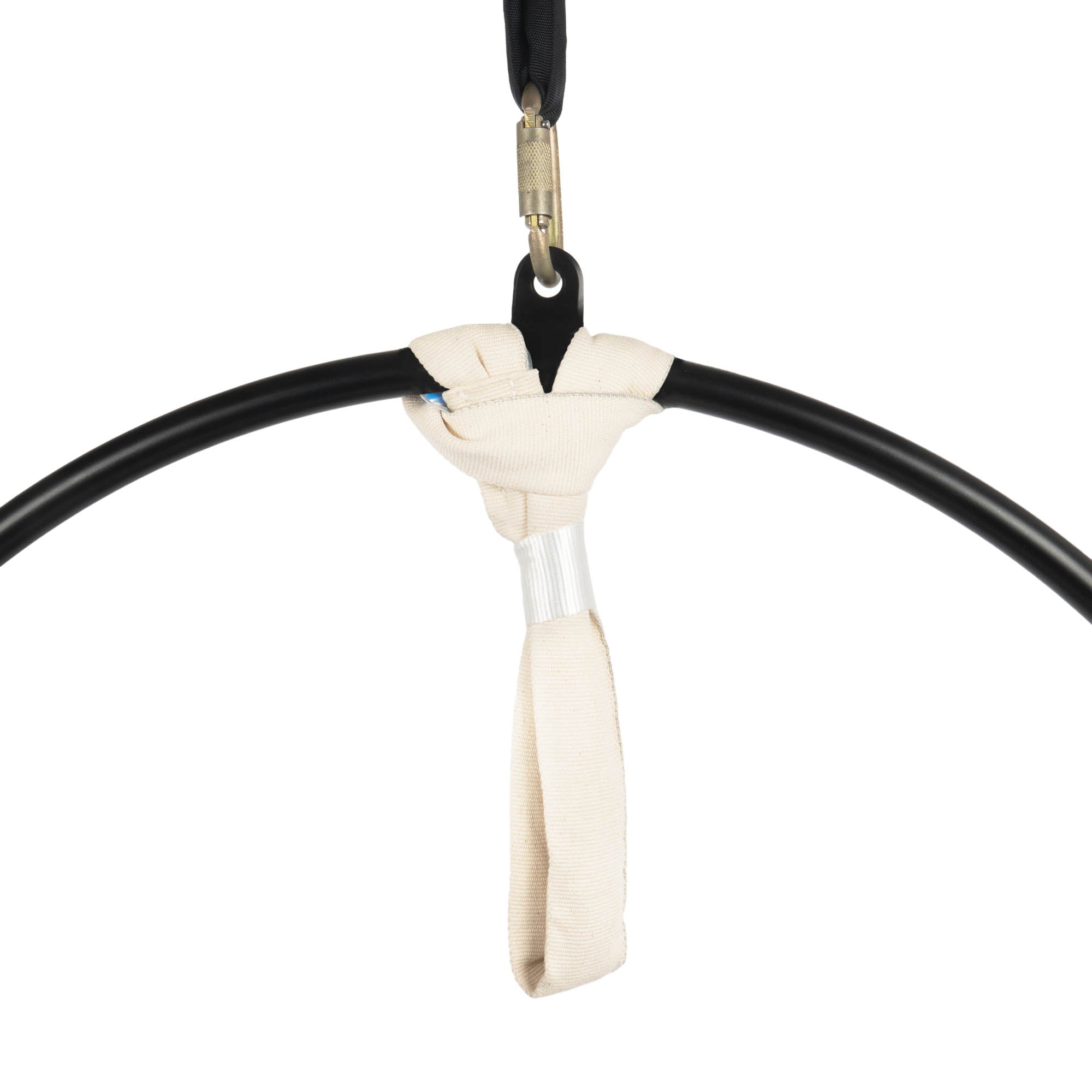 white hand loop attached to hoop