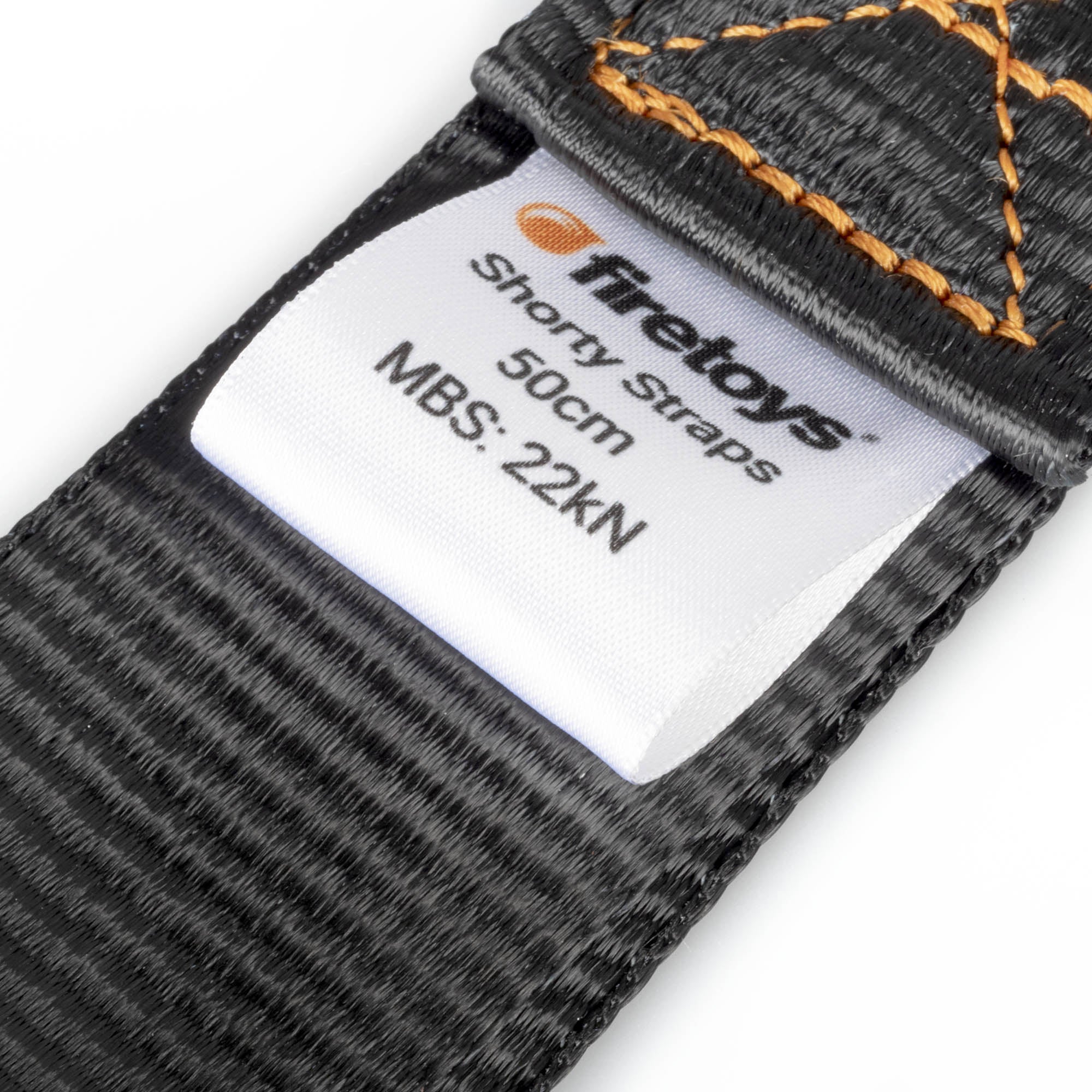 close up of the shorty strap label