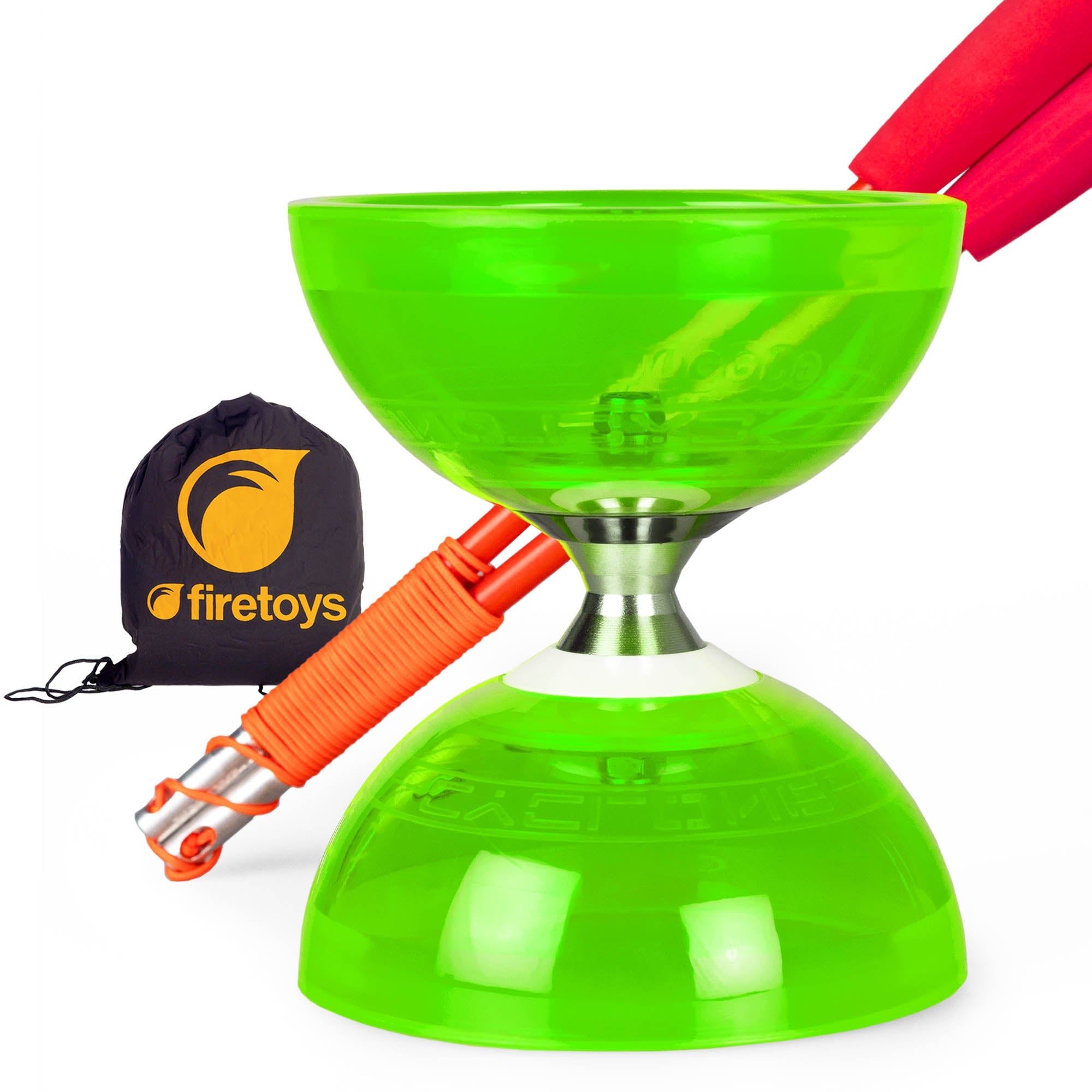 green with red sticks