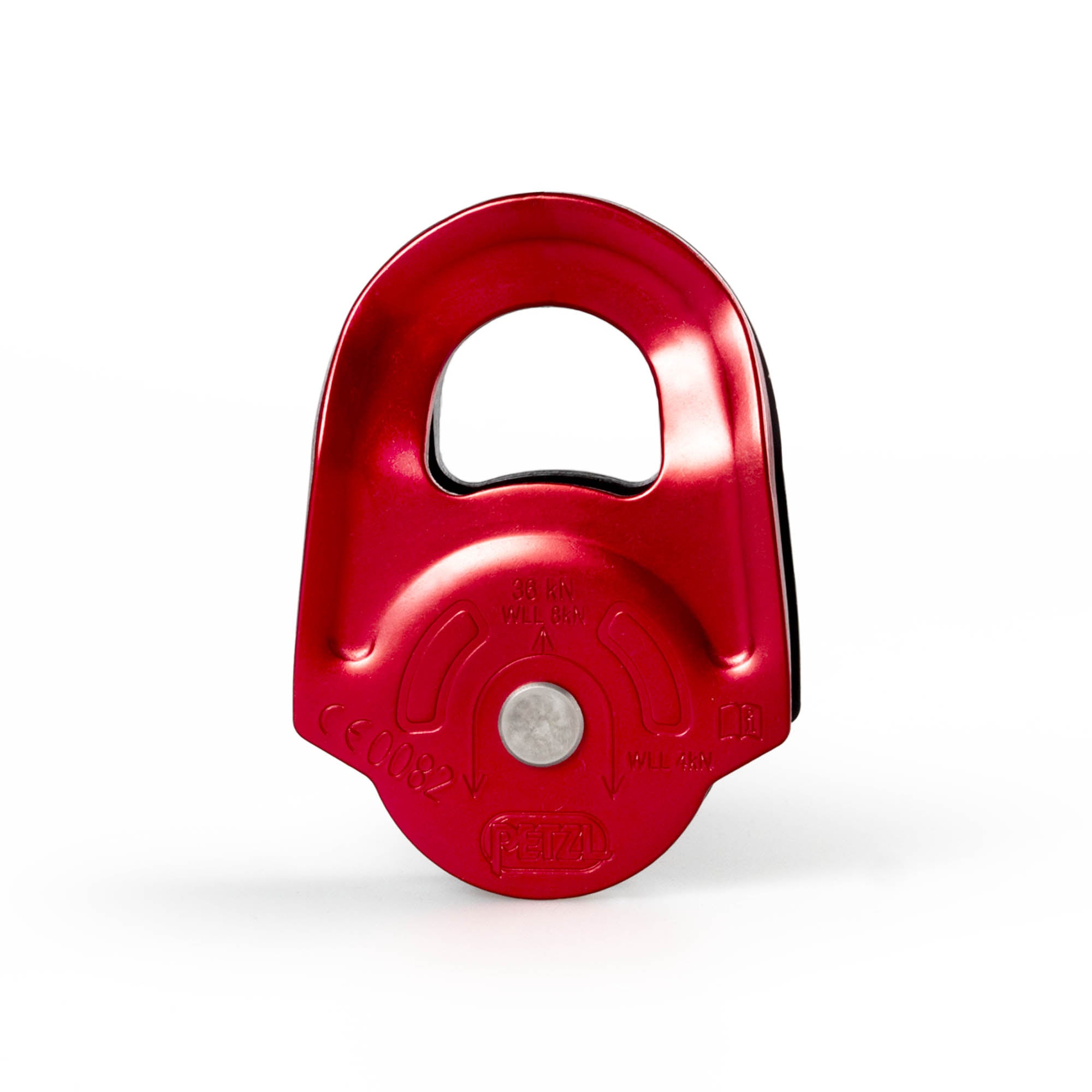 Petzl pulley rescue in red / black straight on