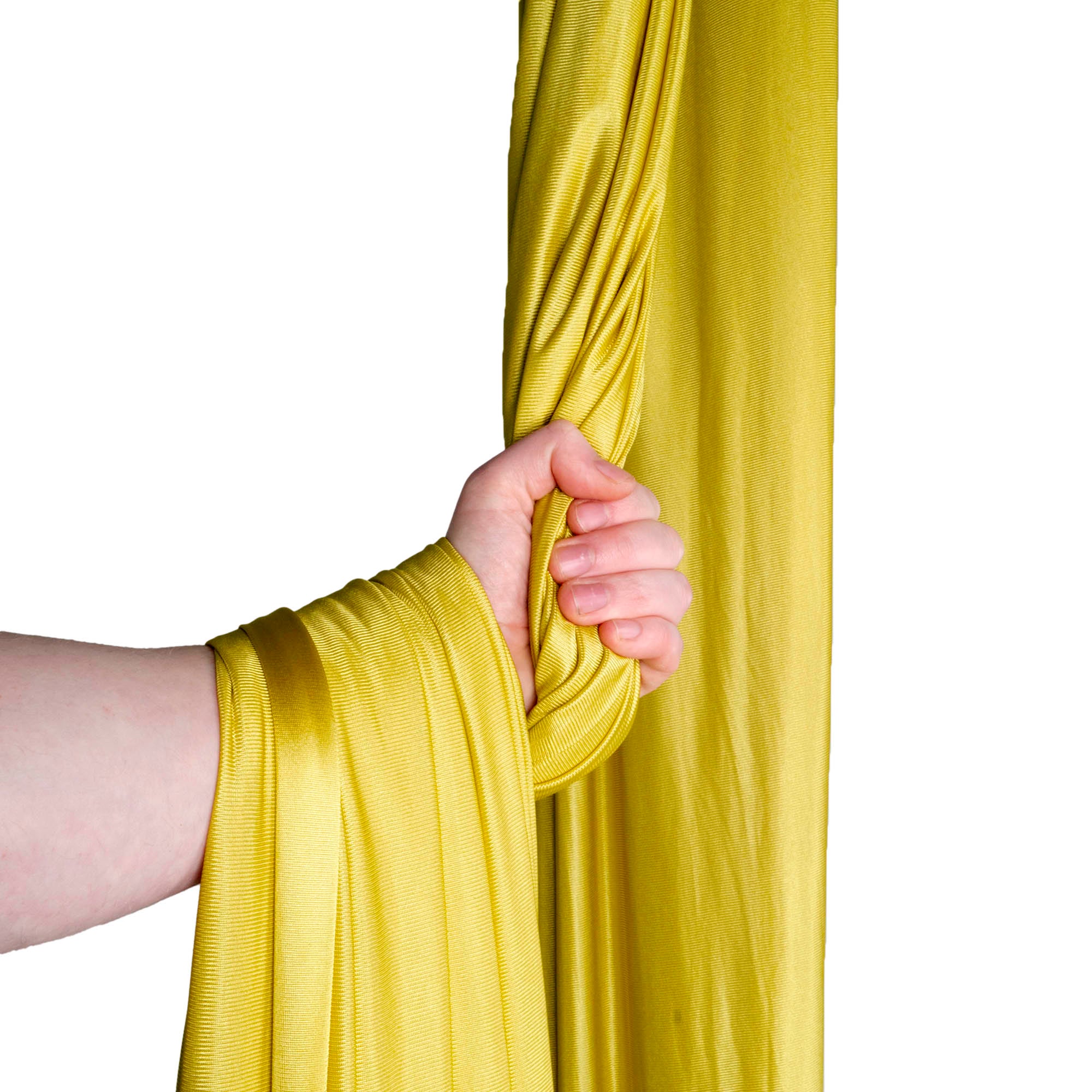 Gold silk wrapped around hand