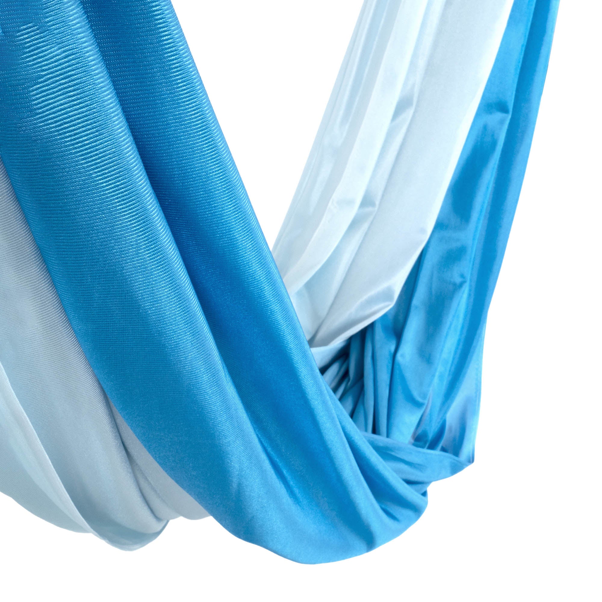 Blue ombre coiled close up