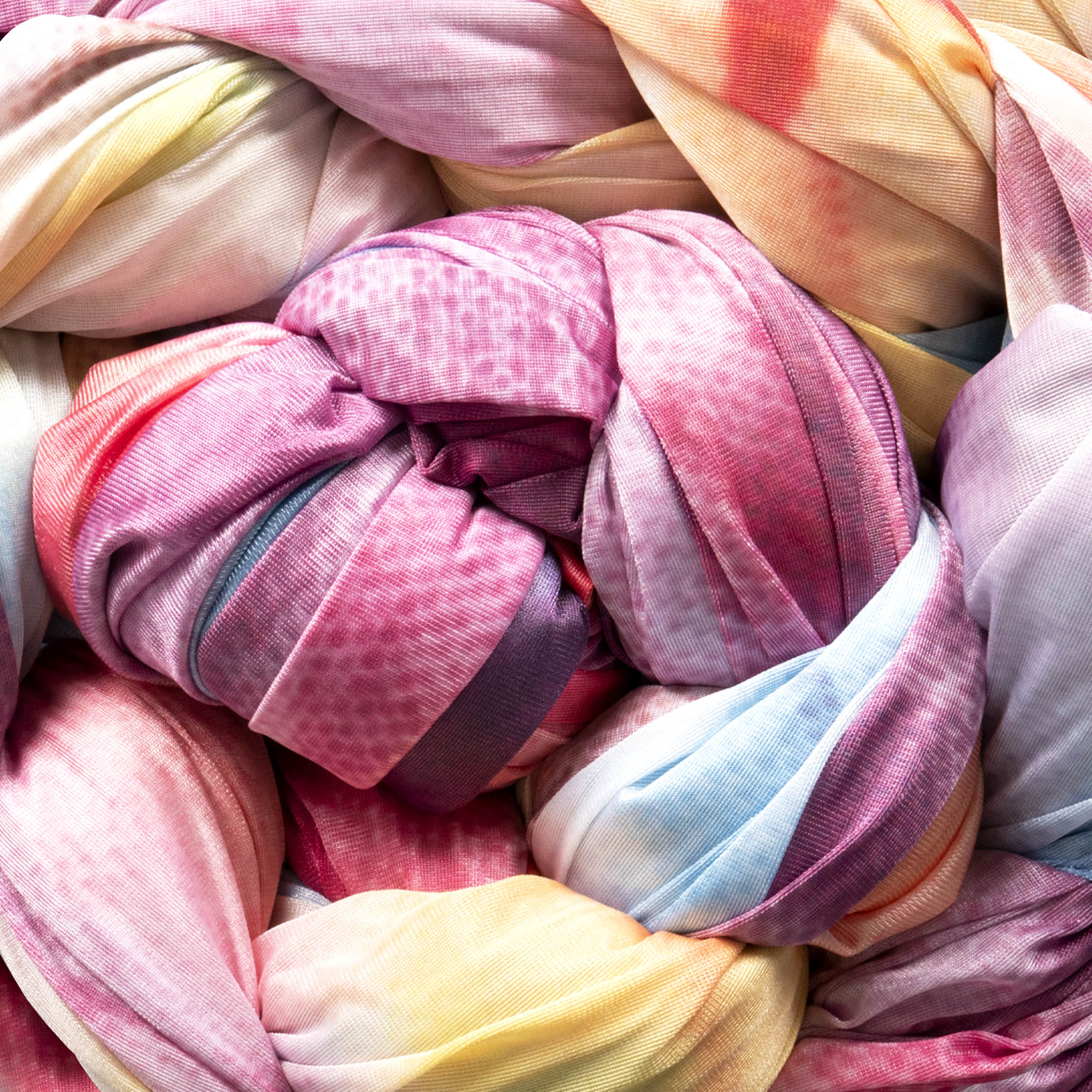 Cosmic rainbow coiled up close up
