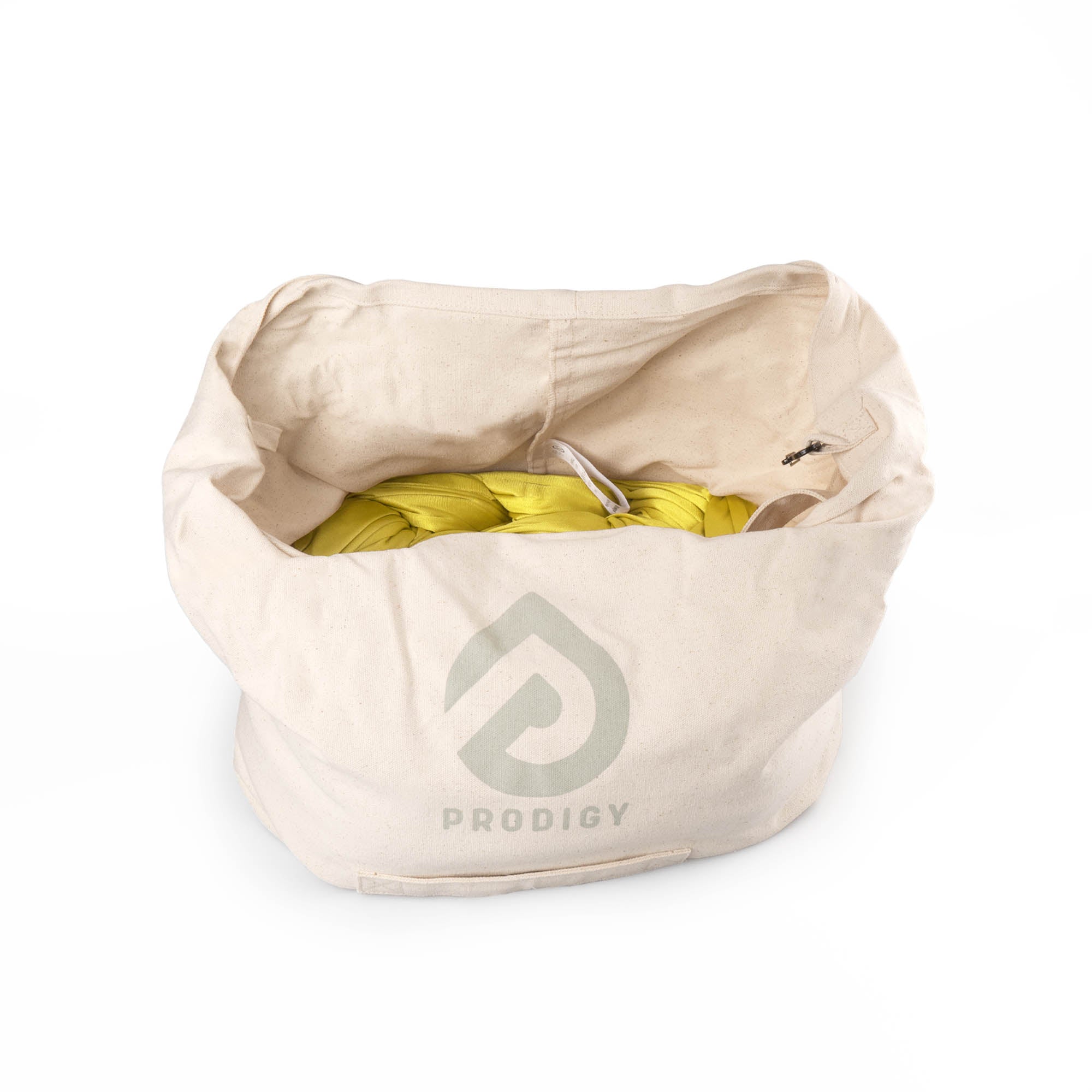 Gold aerial silk in eco bag