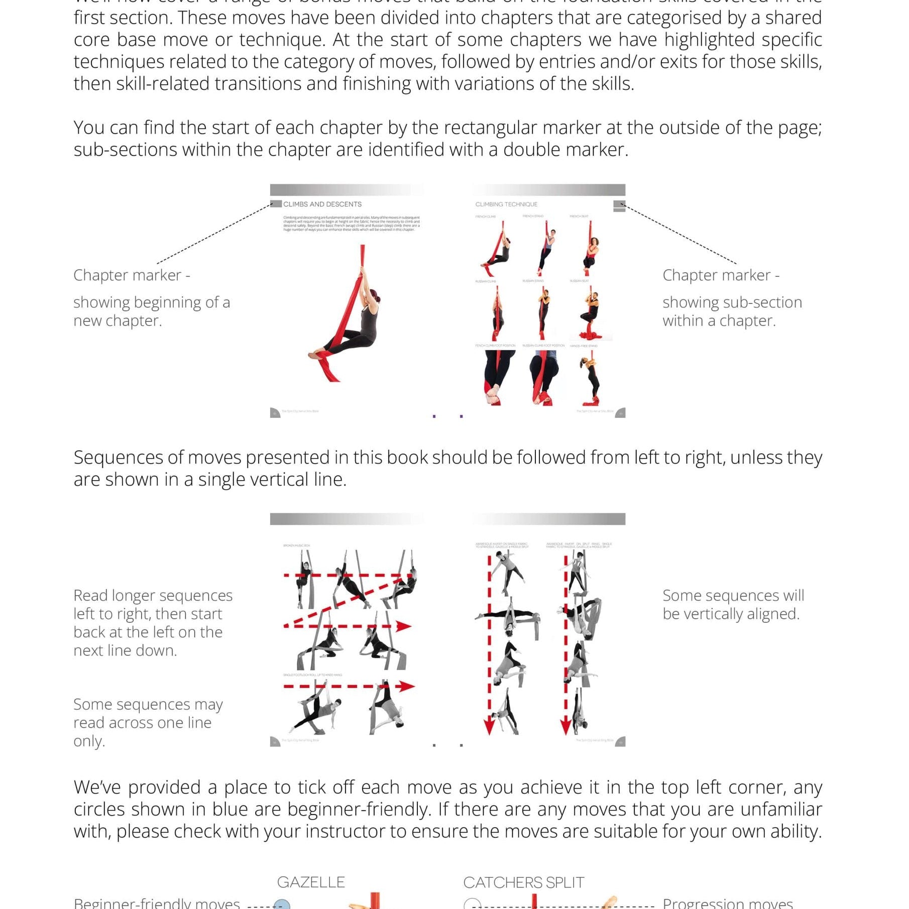 Silks Bible example page describing how they present bonus moves