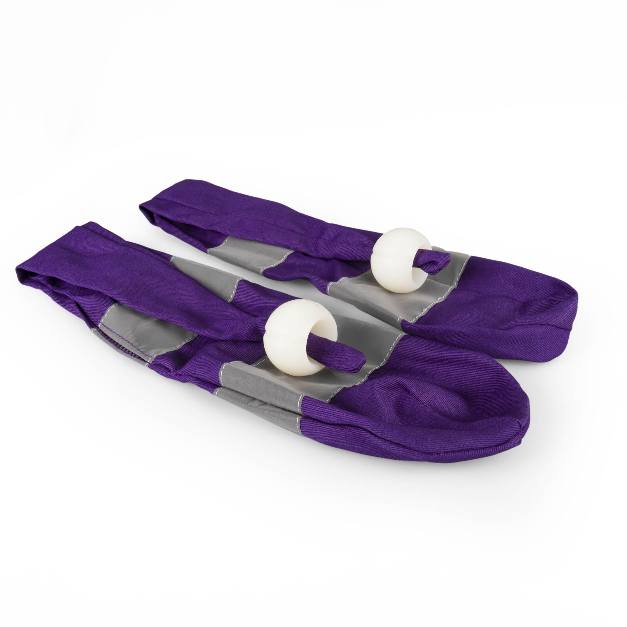 Status techno sock poi in purple with silicone handles