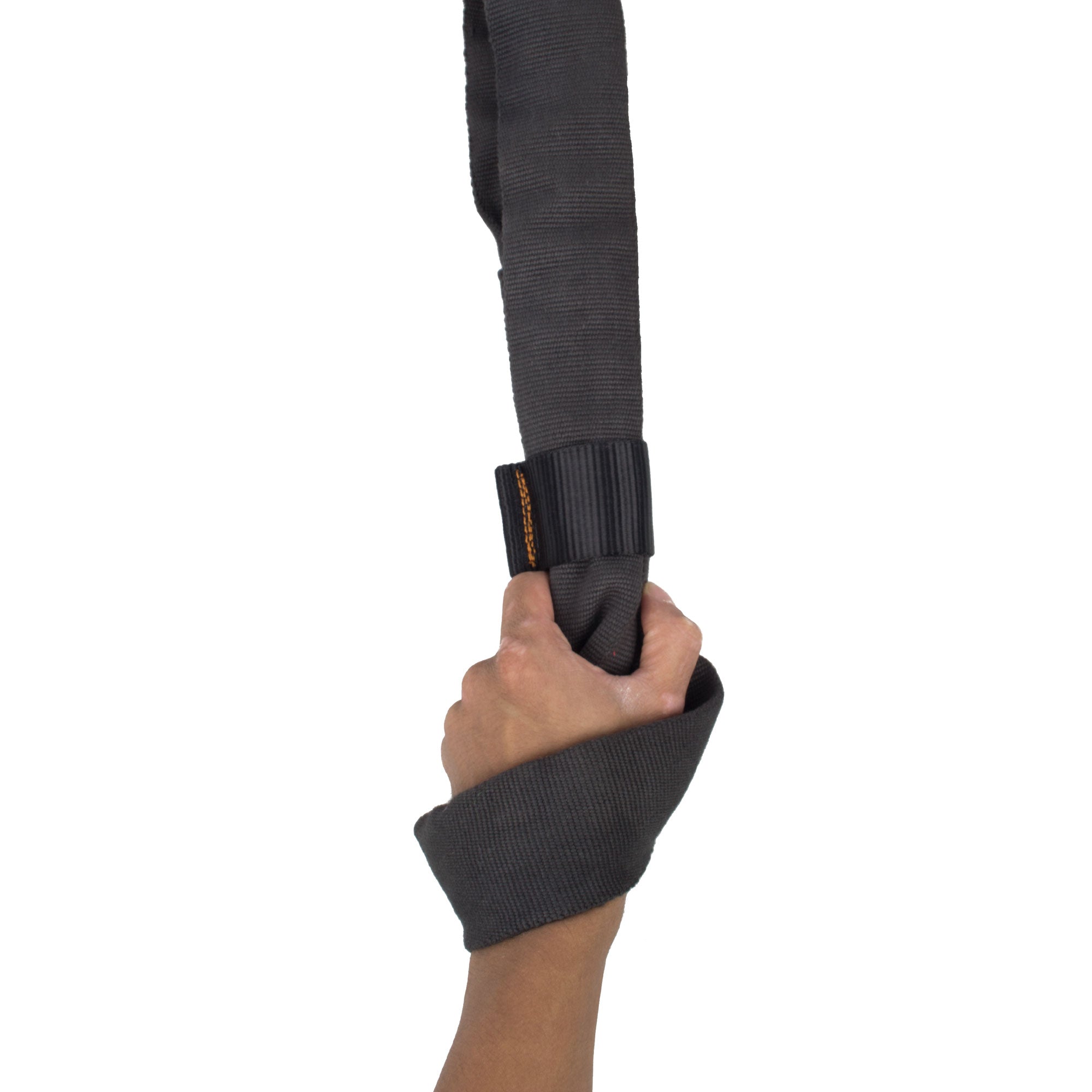 Hand holding a black loop