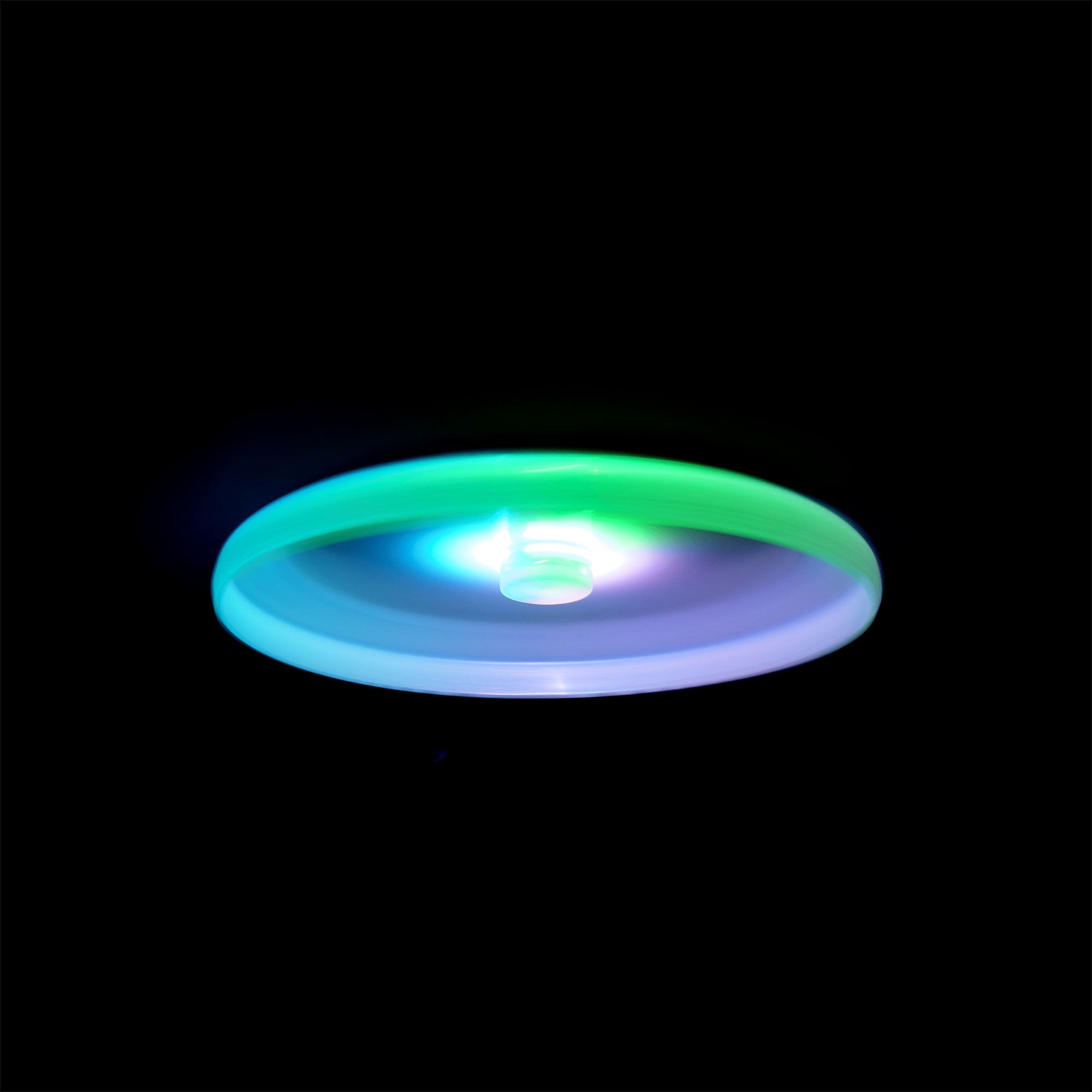 Lightning bolt lit from underside view