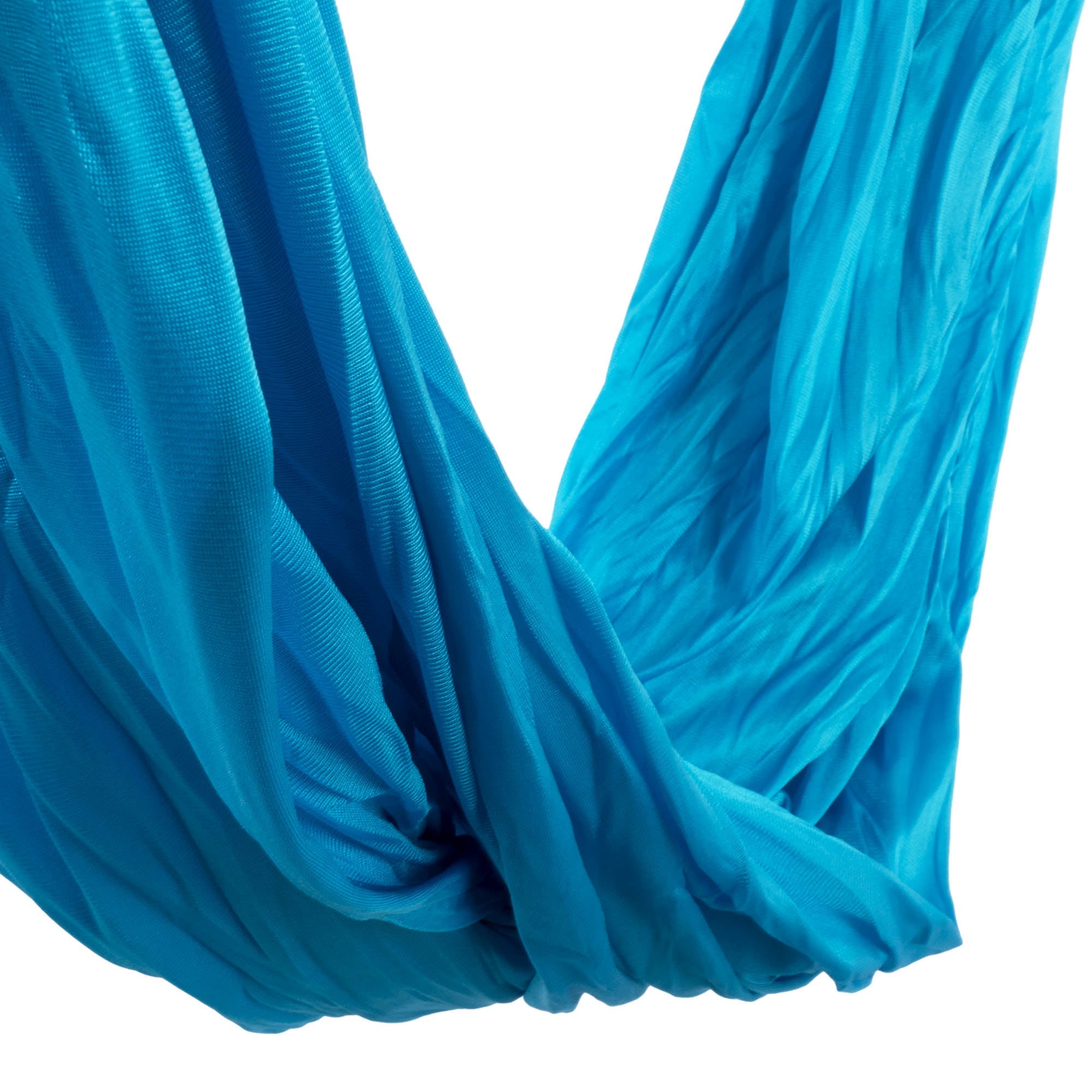 Prodigy 6m aerial yoga hammock in turquoise close up 