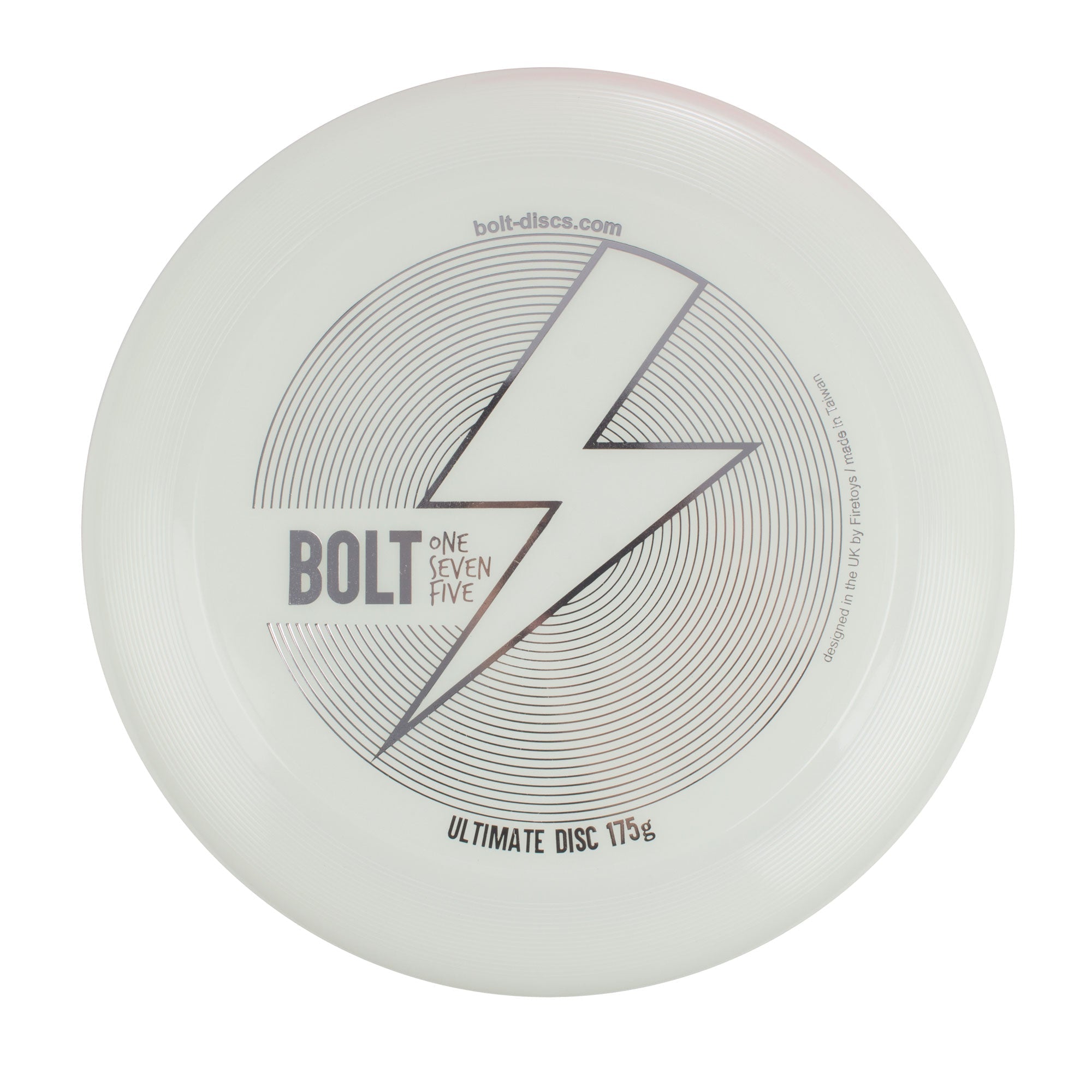 Glow BOLT frisbee from a front angle