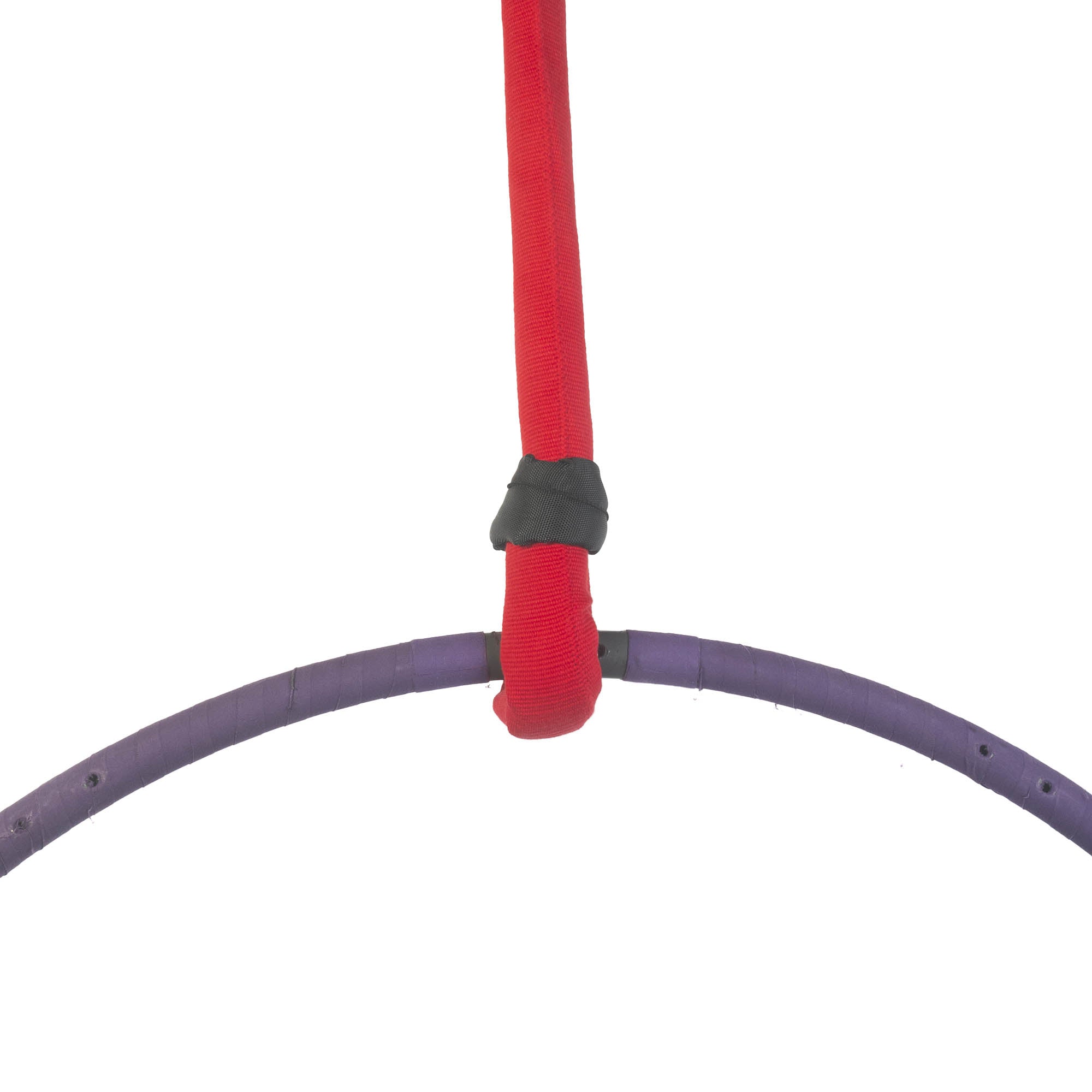 Red Prodigy CottonSafe Rope attached to hoop