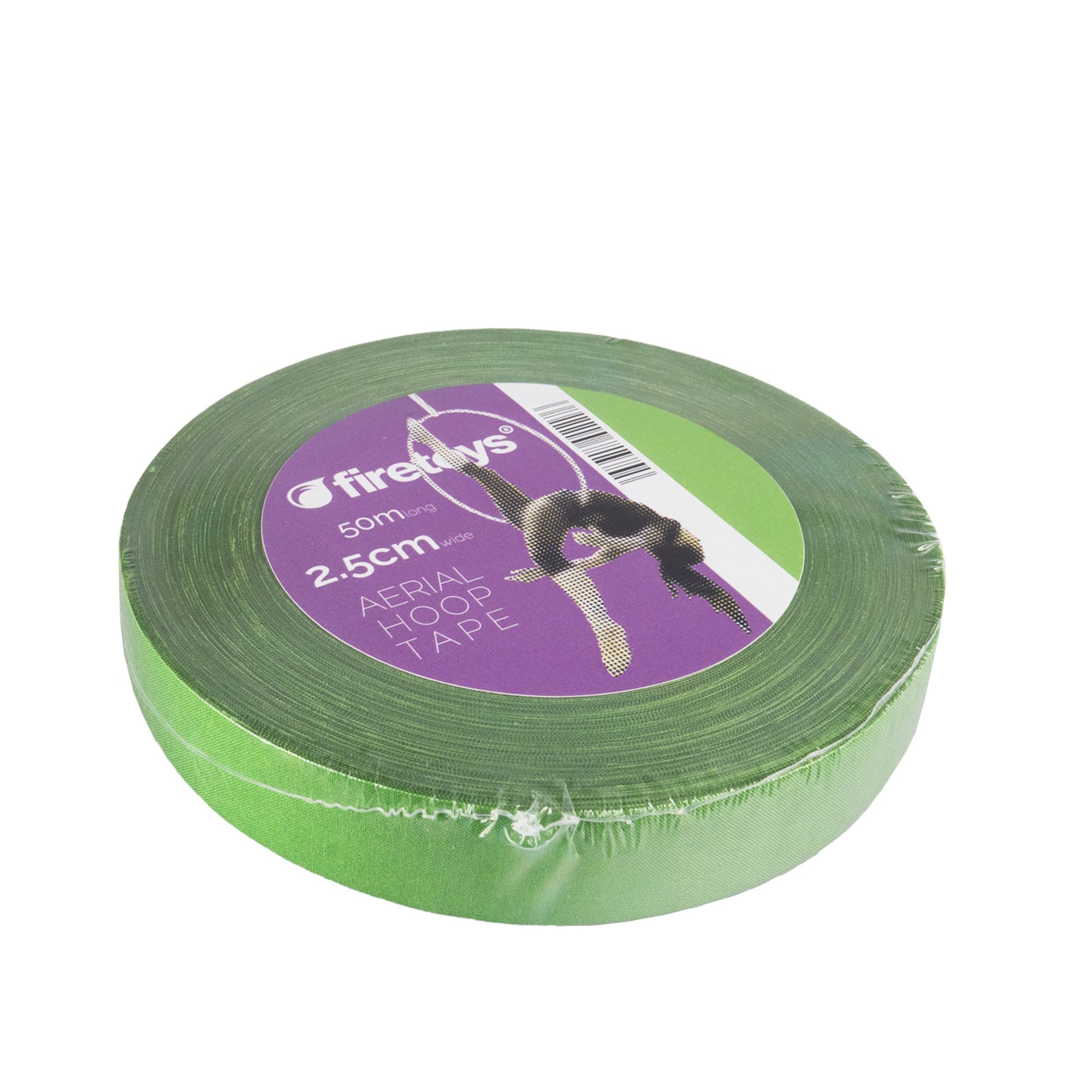 packaged roll of green 2.5cm wide tape