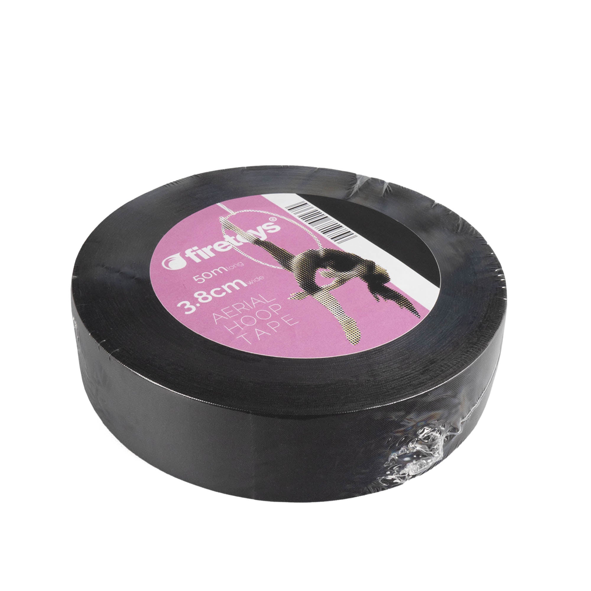 packaged roll of black 3.8cm wide tape