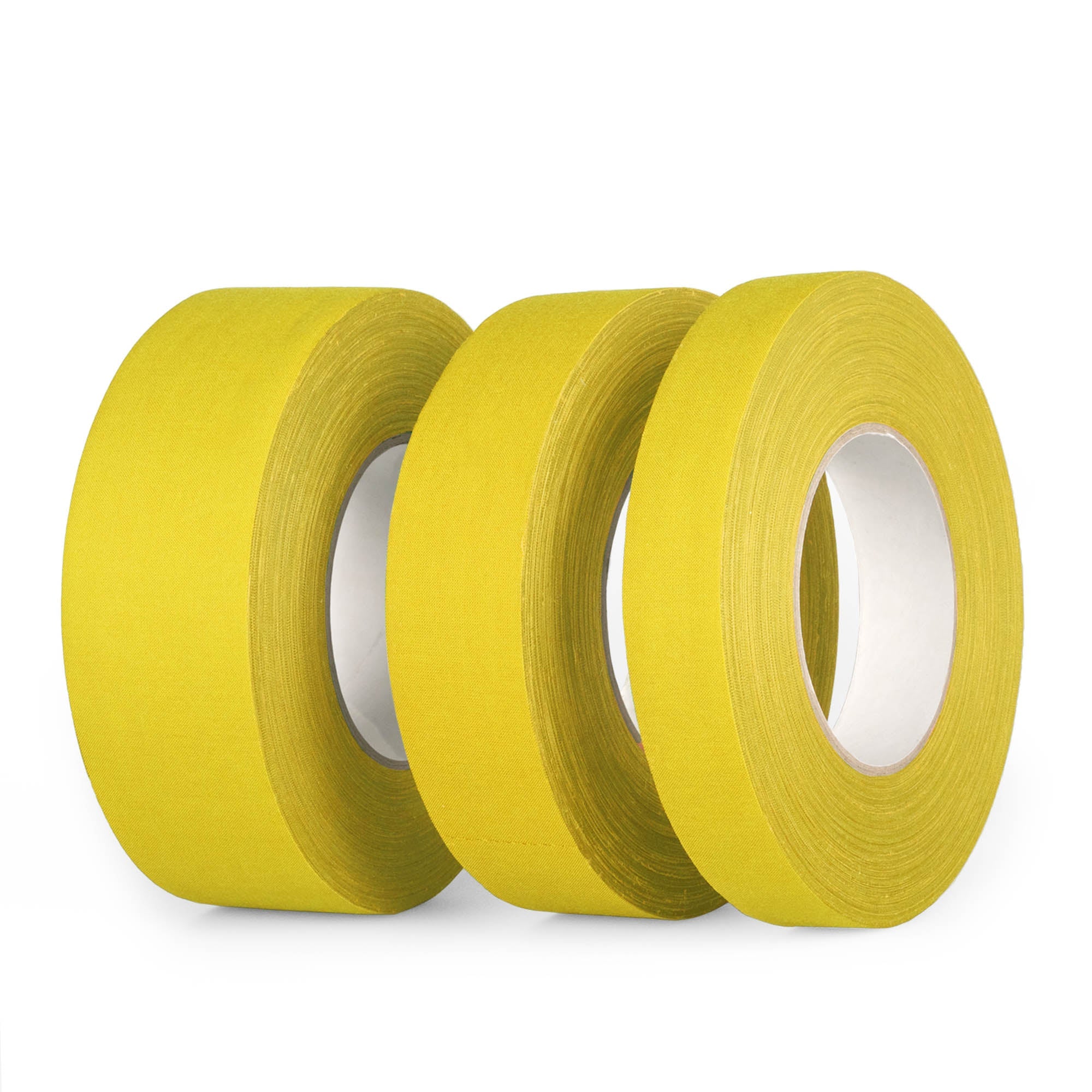 3 sizes of yellow tape