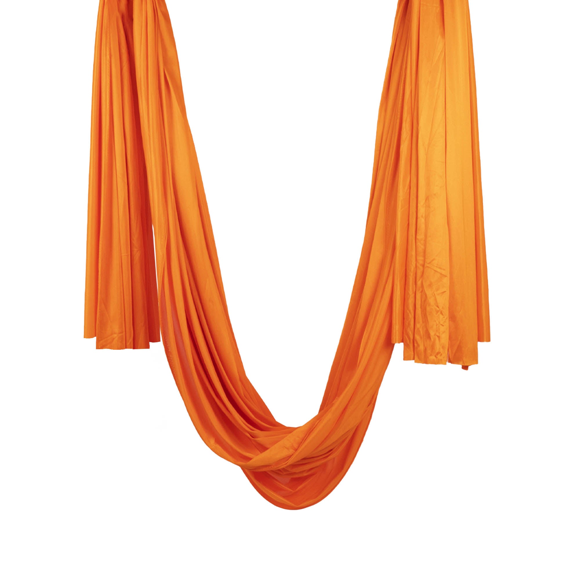 Orange yoga hammock rigged