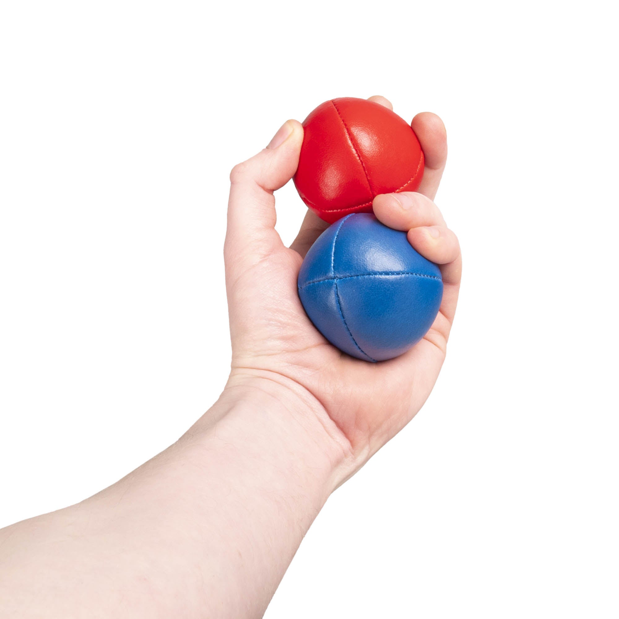 2 different colour balls in hand