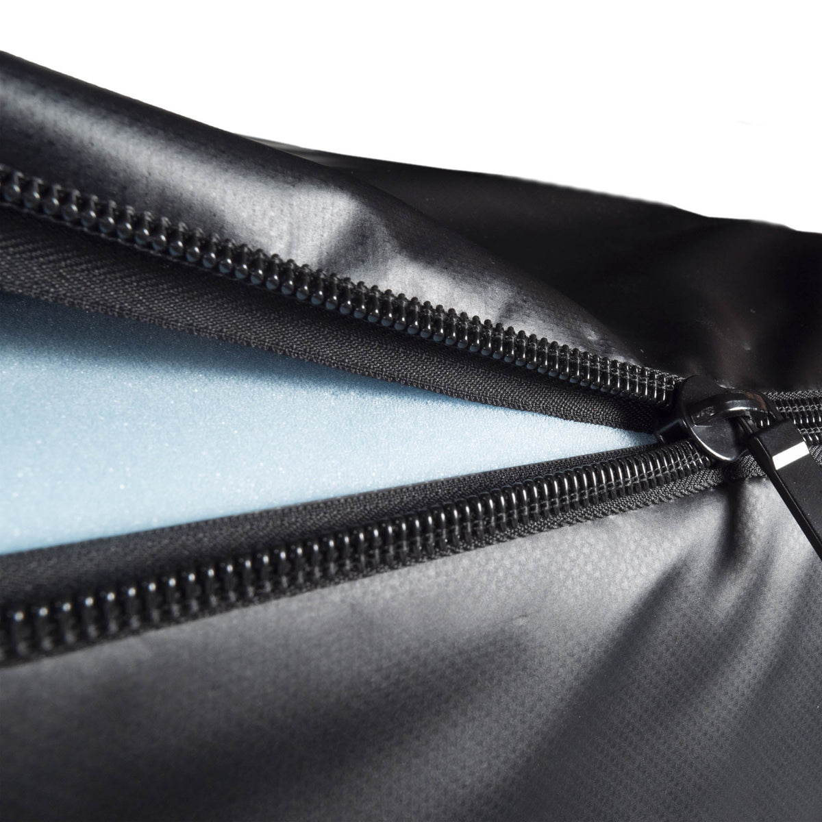 close up of zipper