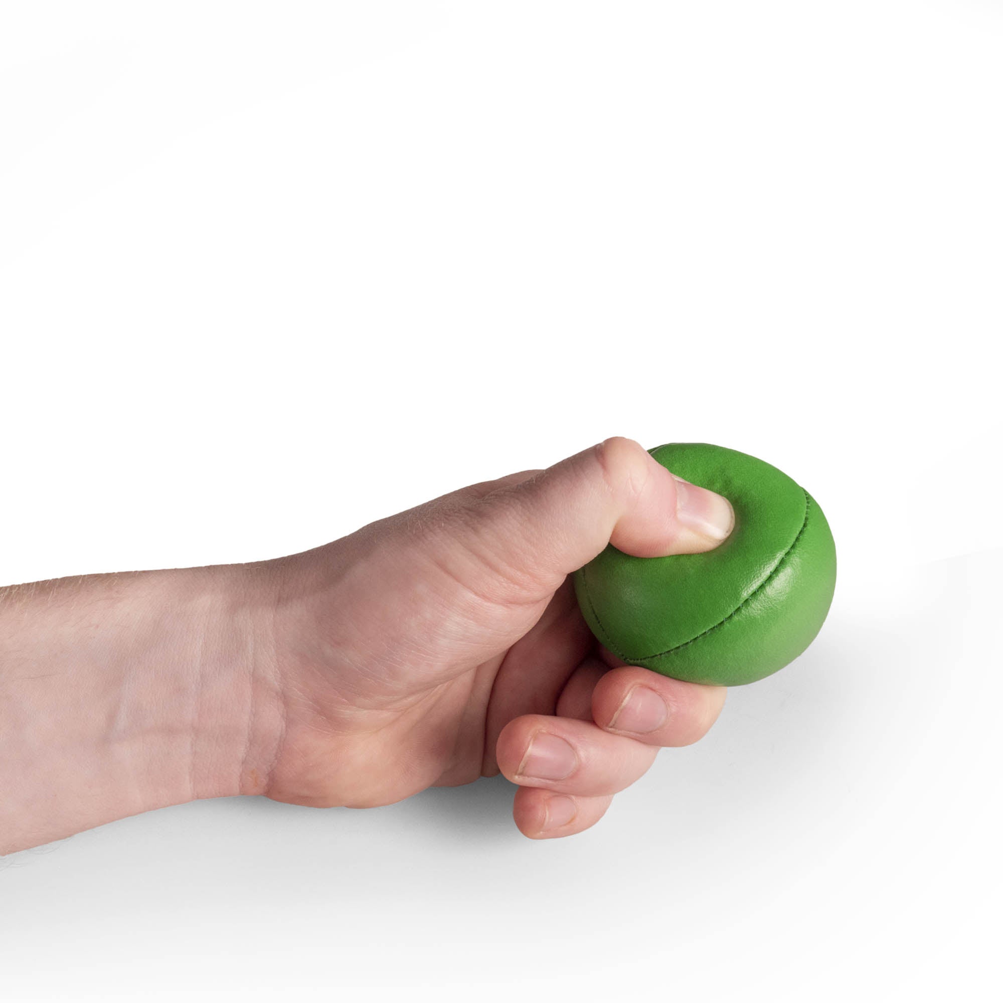 green ball in hand