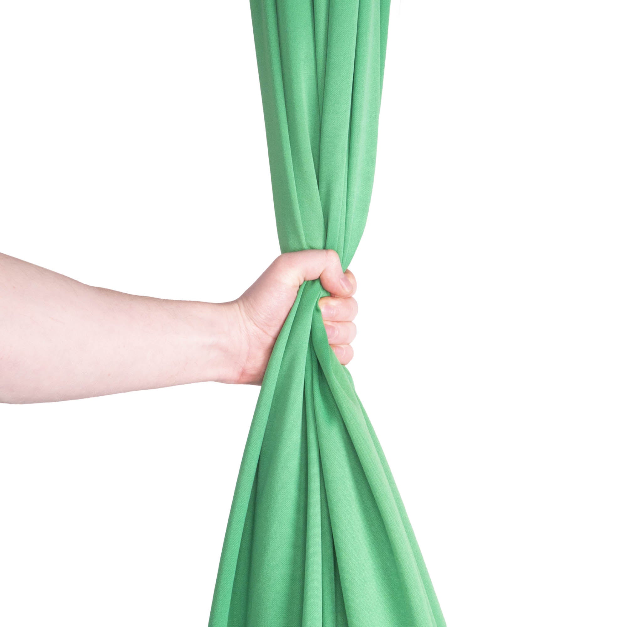 Firetoys youth aerial silk kelly green in hand