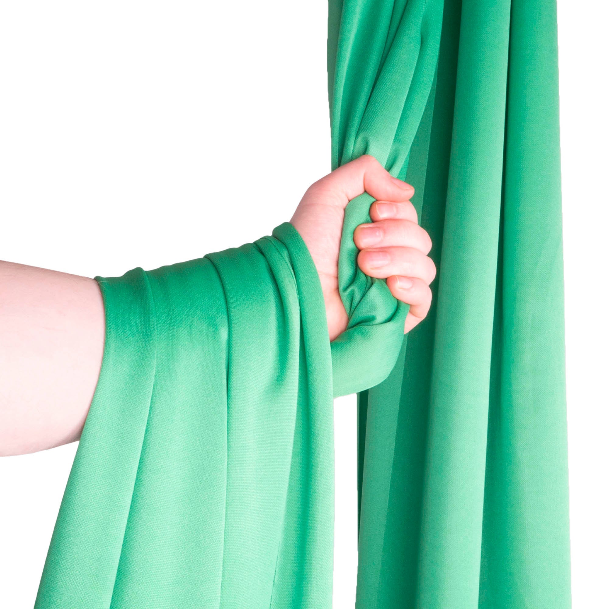 Firetoys youth aerial silk kelly green wrapped over hand