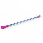 Pink and blue allium wand on white background