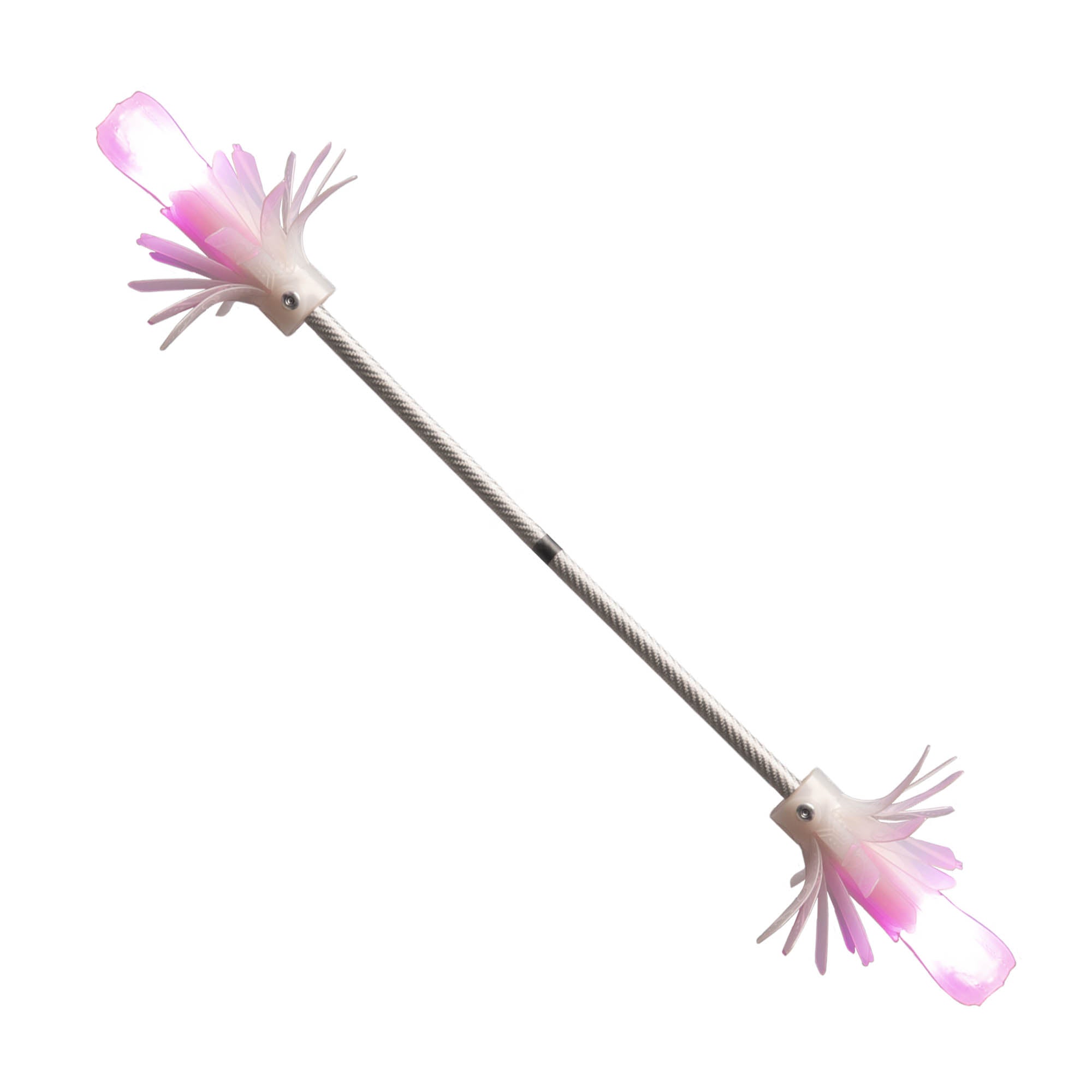 Flowtoys Composite LED Glow Flower Stick V2 glowing with a white background