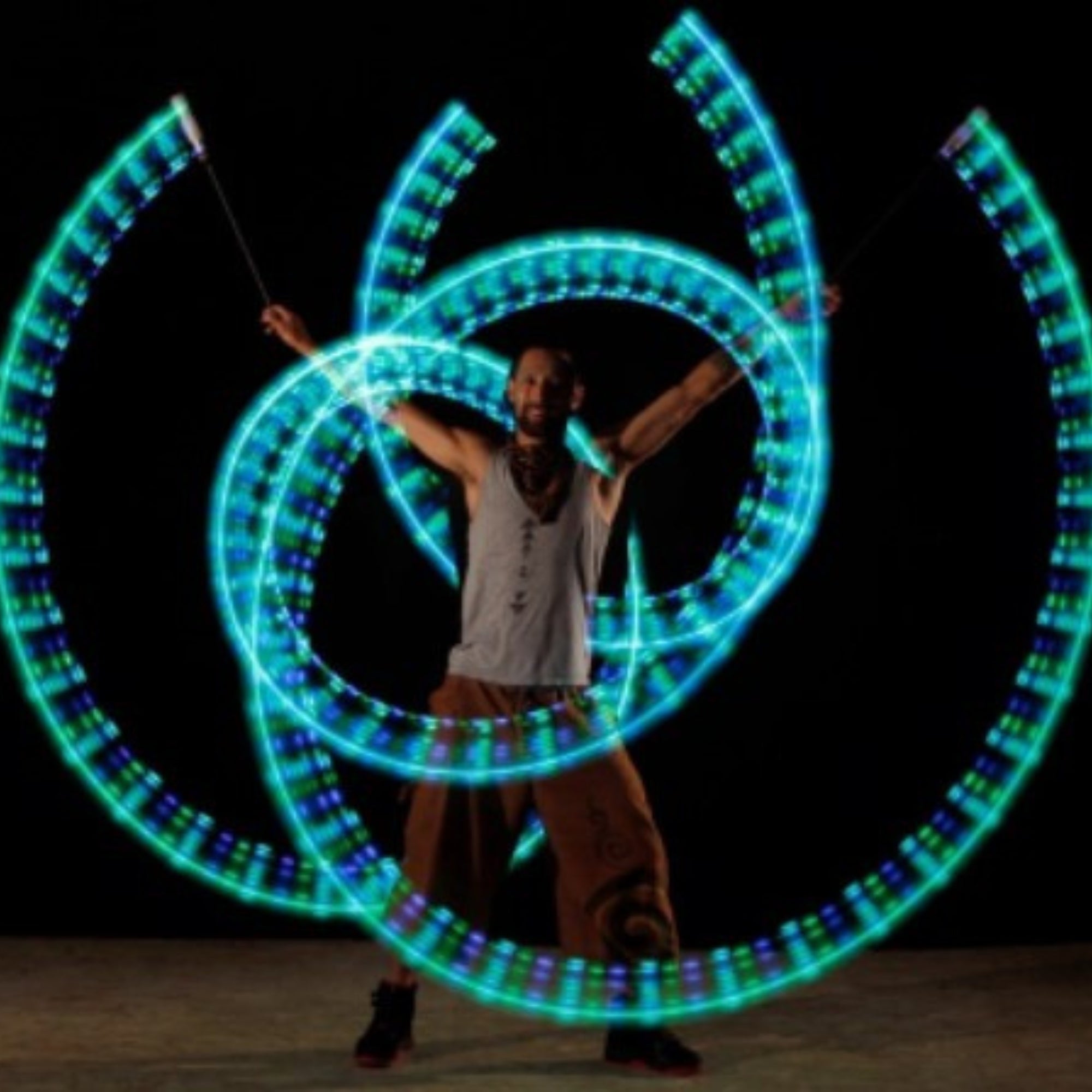 vision poi with light trails