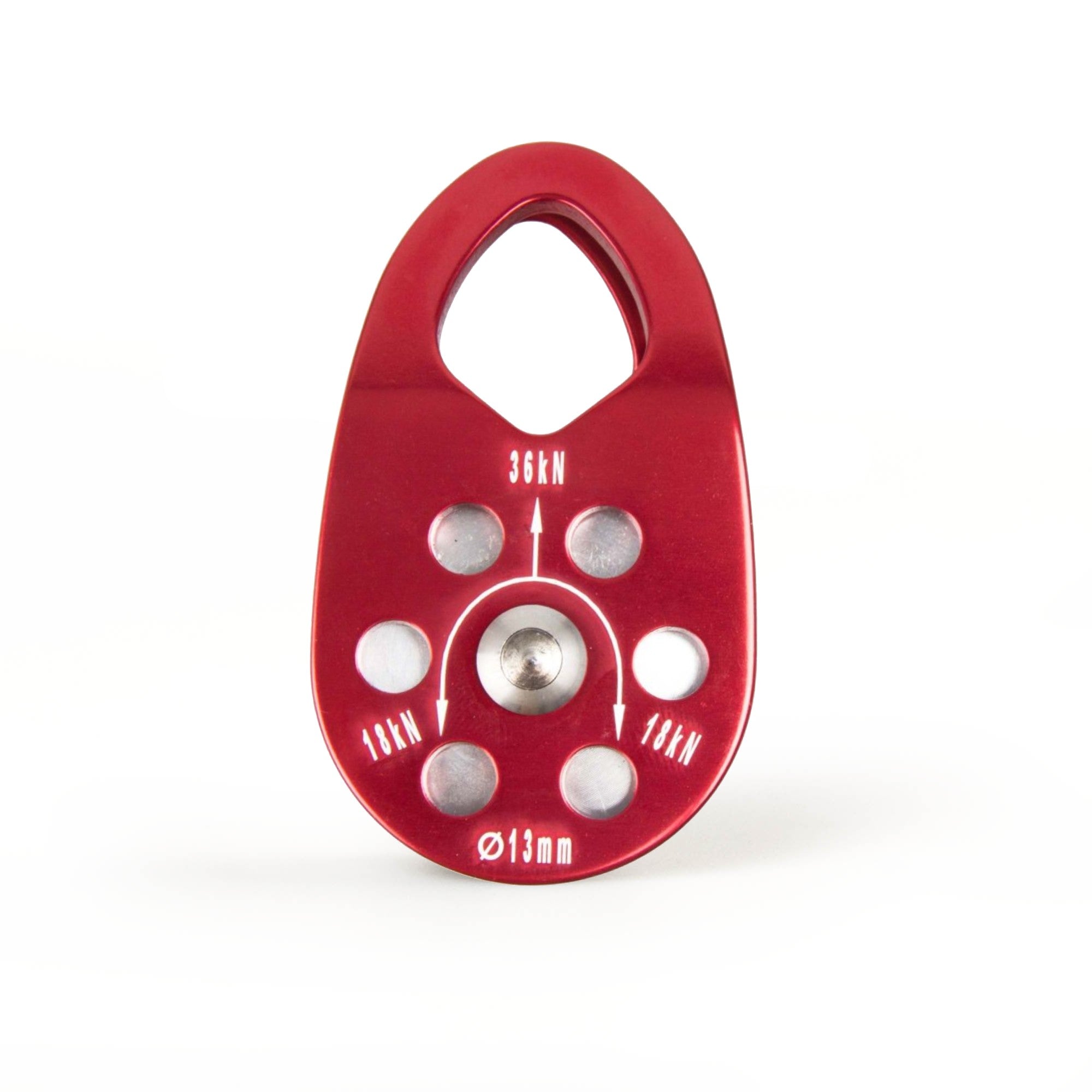 Red ISC pulley on a white background