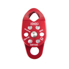 Red ISC pulley on a white background