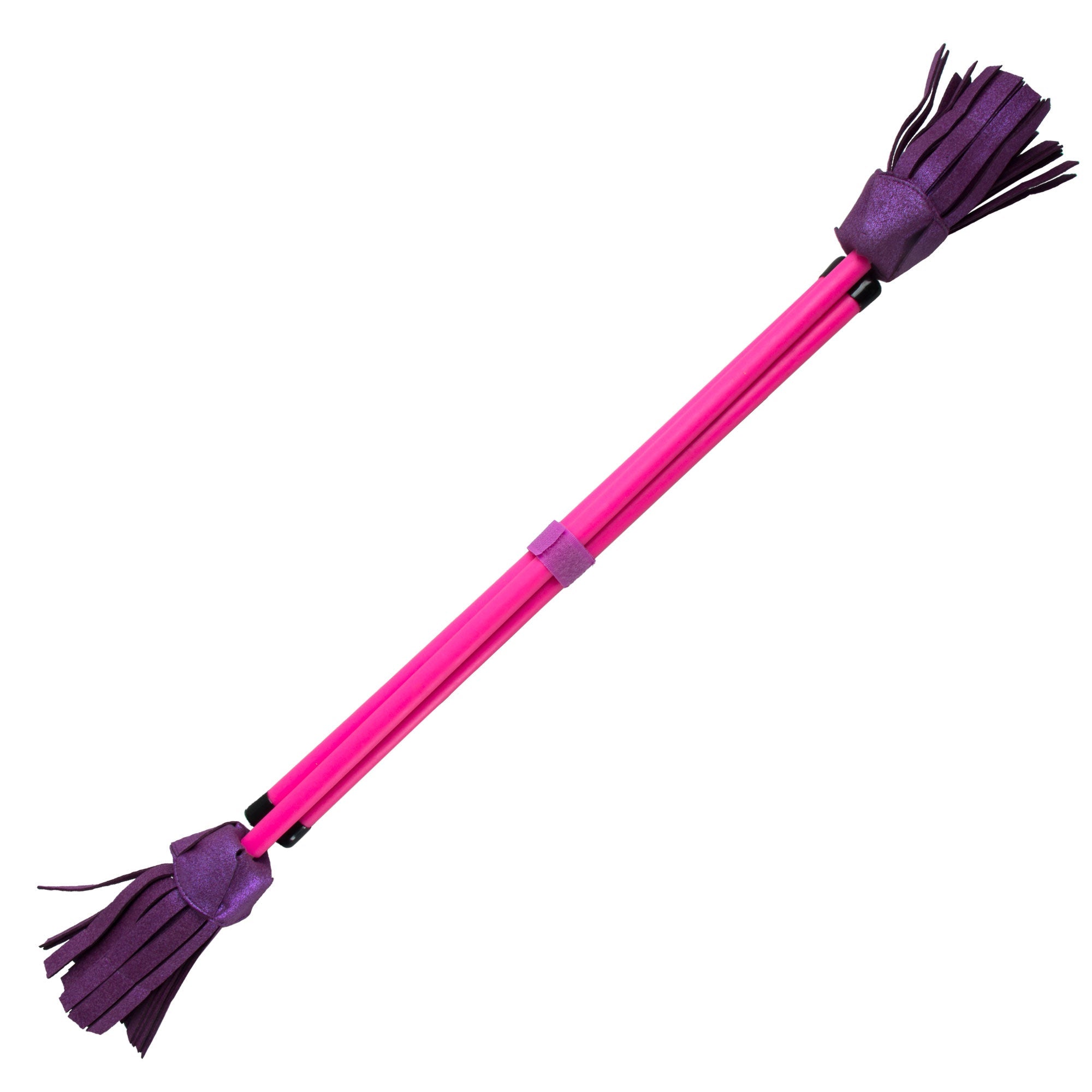 pink neo flower stick and hand sticks strapped together