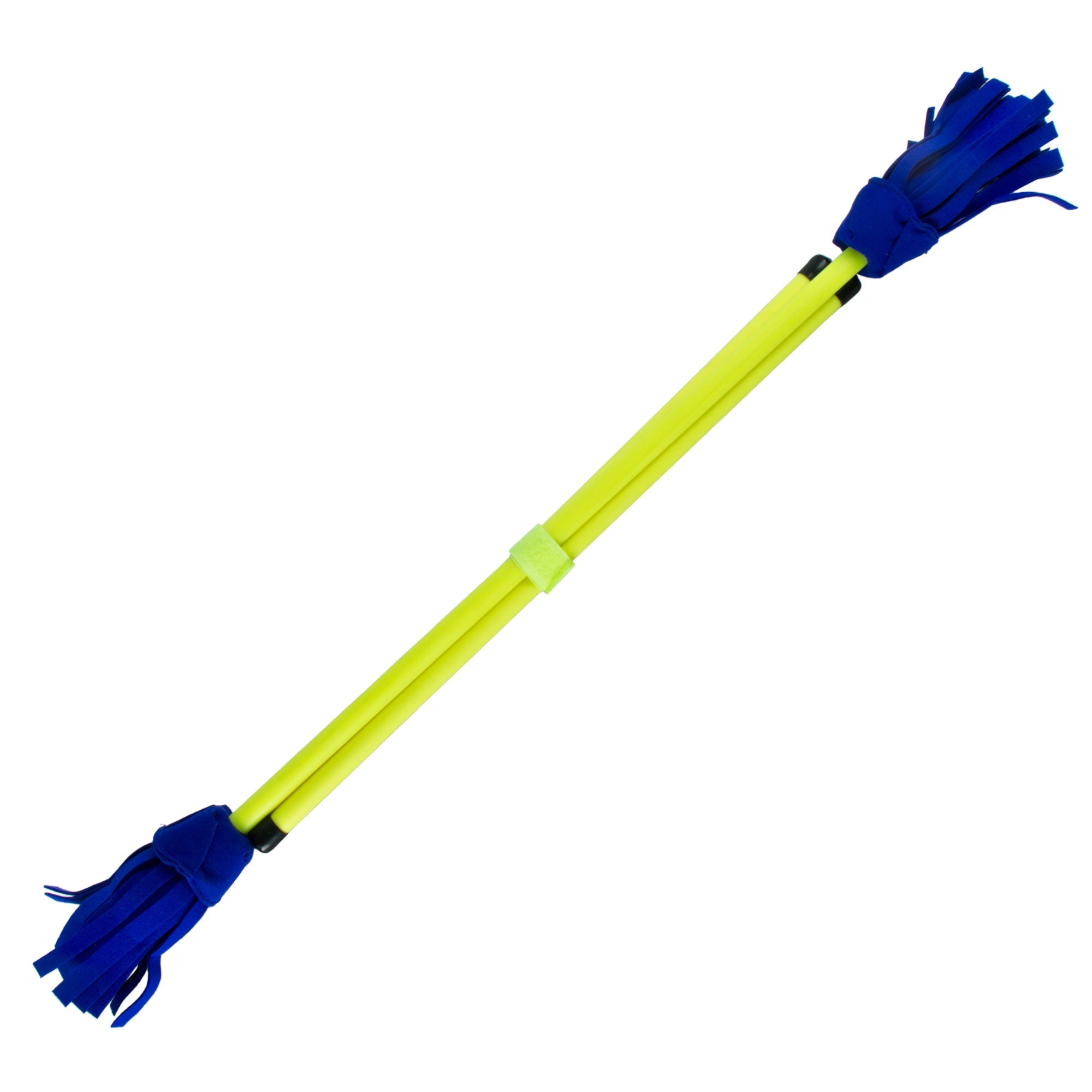 yellow neo flower stick and hand sticks strapped together