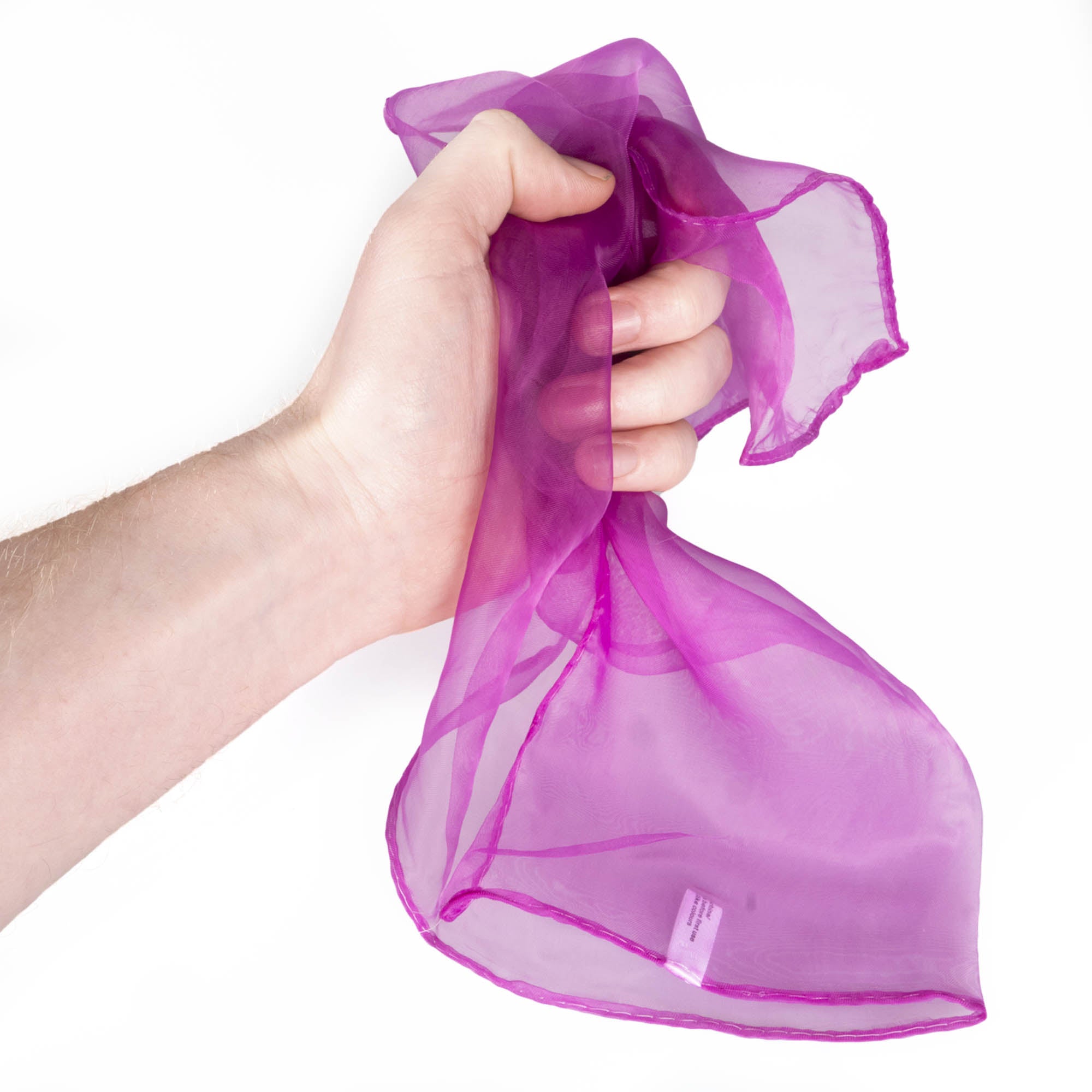 Purple juggling scarf in hand