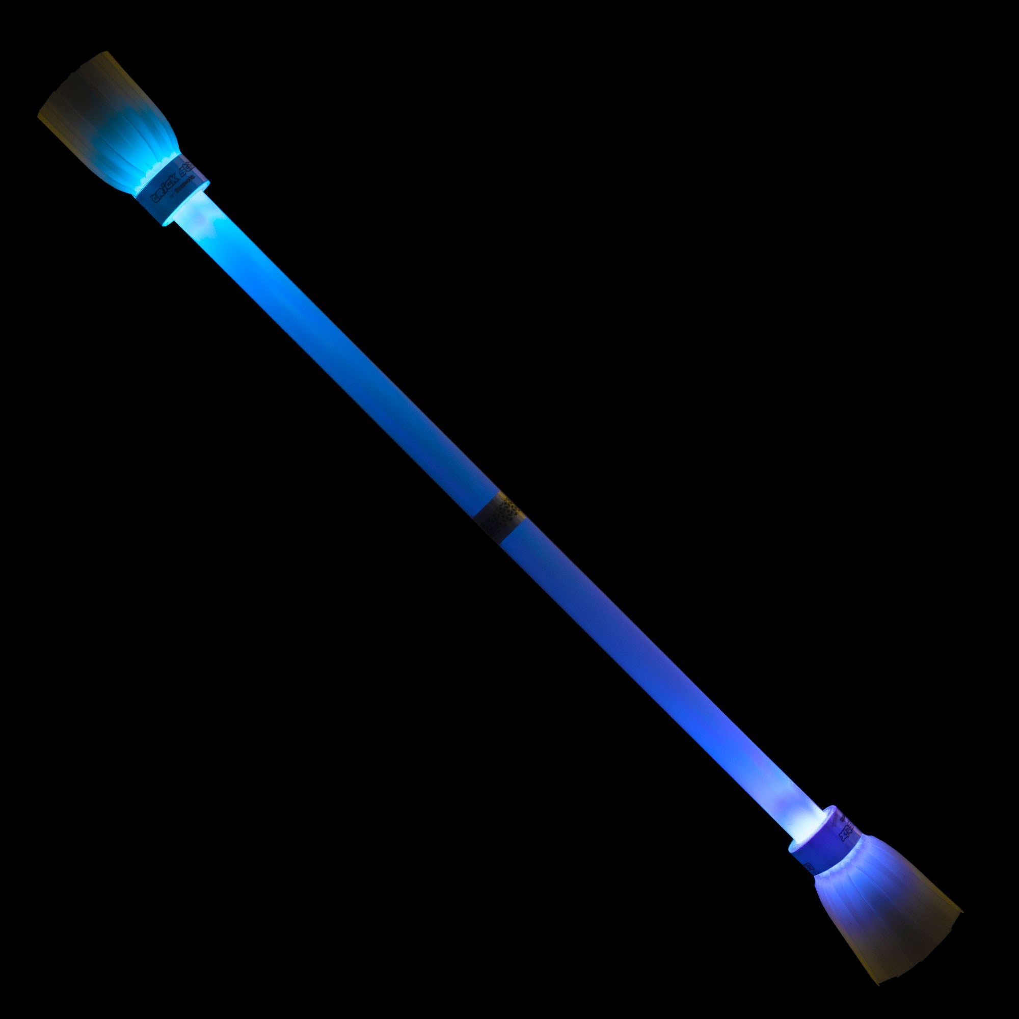 LUMI LED Trick Stix glowing blue.
