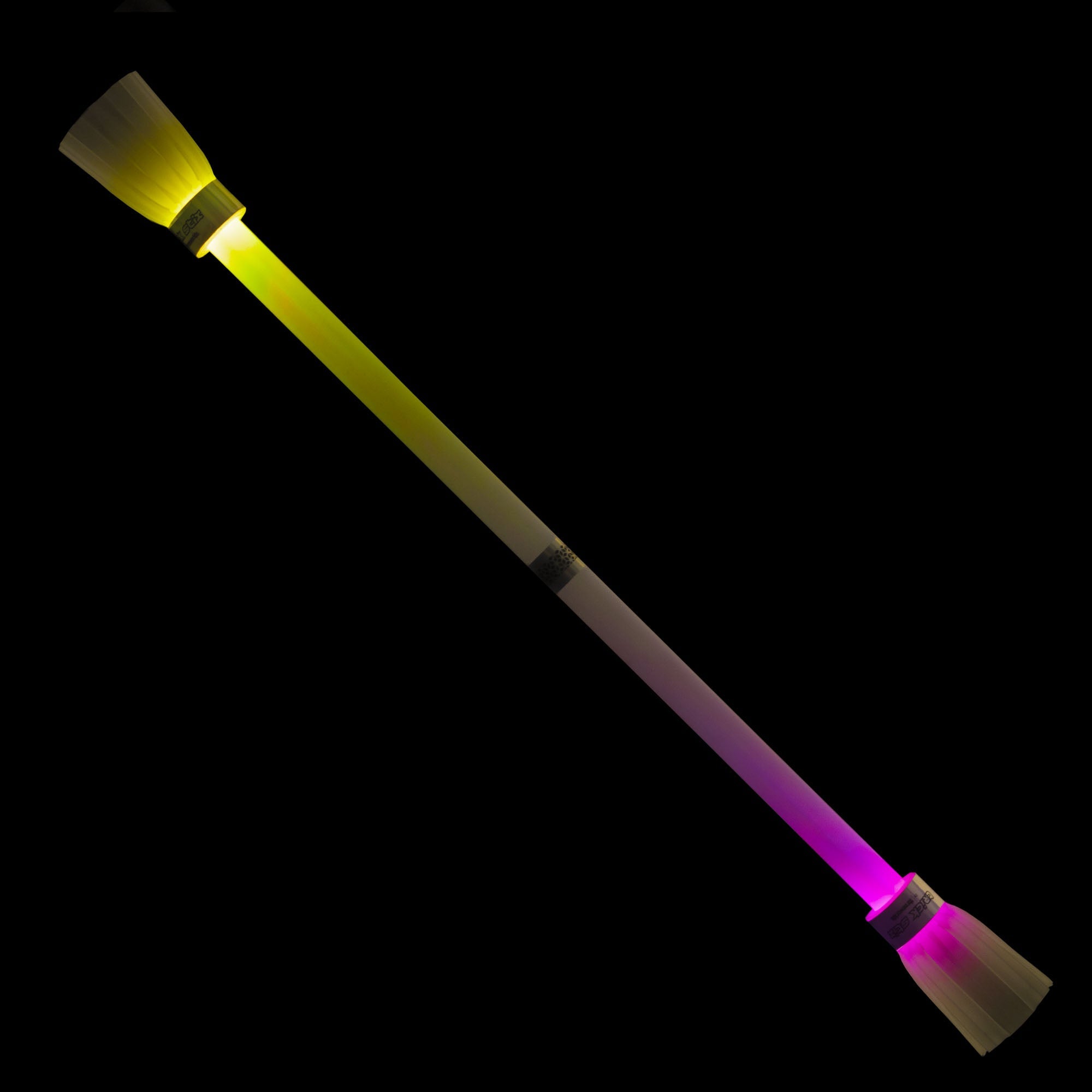 LUMI LED flowerstick glowing with 1 yellow light and 1 purple light