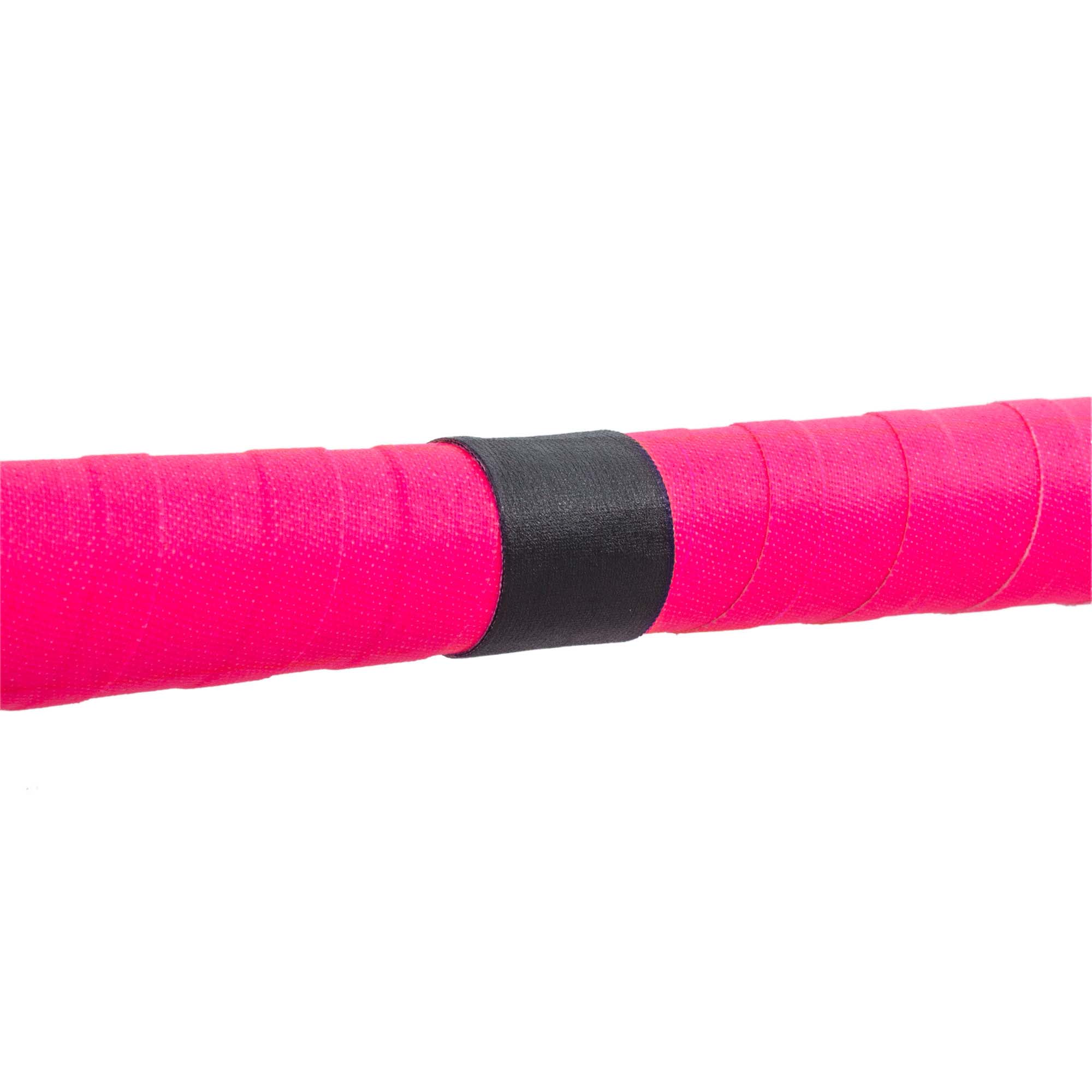 A close up of the centre of the pink devilstick.