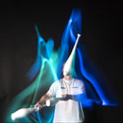 Nebula 3 LED juggling club action shot blue / green glow