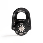 Petzl rescue pulley in black straight on