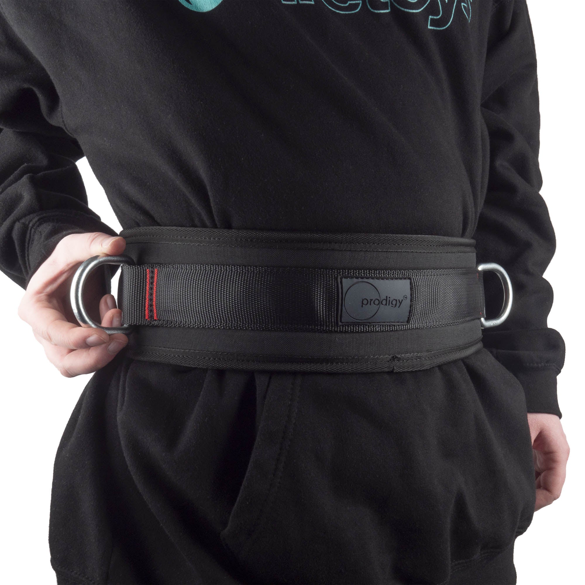 Prodigy Acro Lunge Belts size 3 worn showing ring