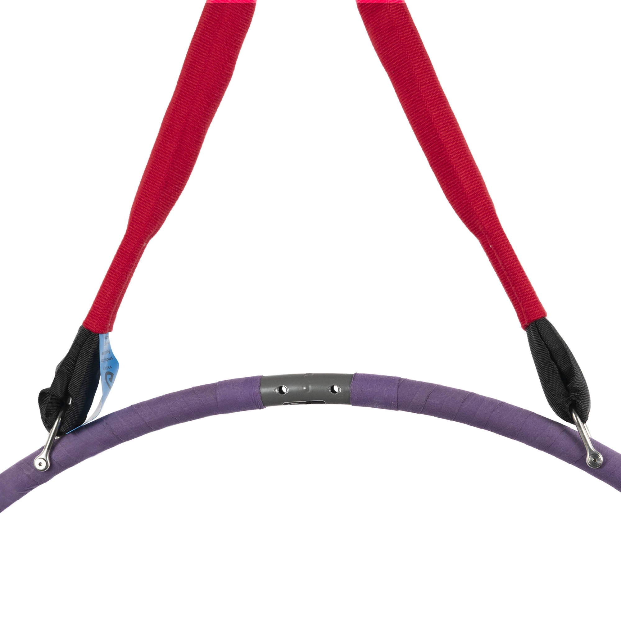 Red Prodigy CottonSafe Rope rigged to hoop