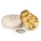 Gold Aerial Sling resting on eco bag with O-rings laying in front