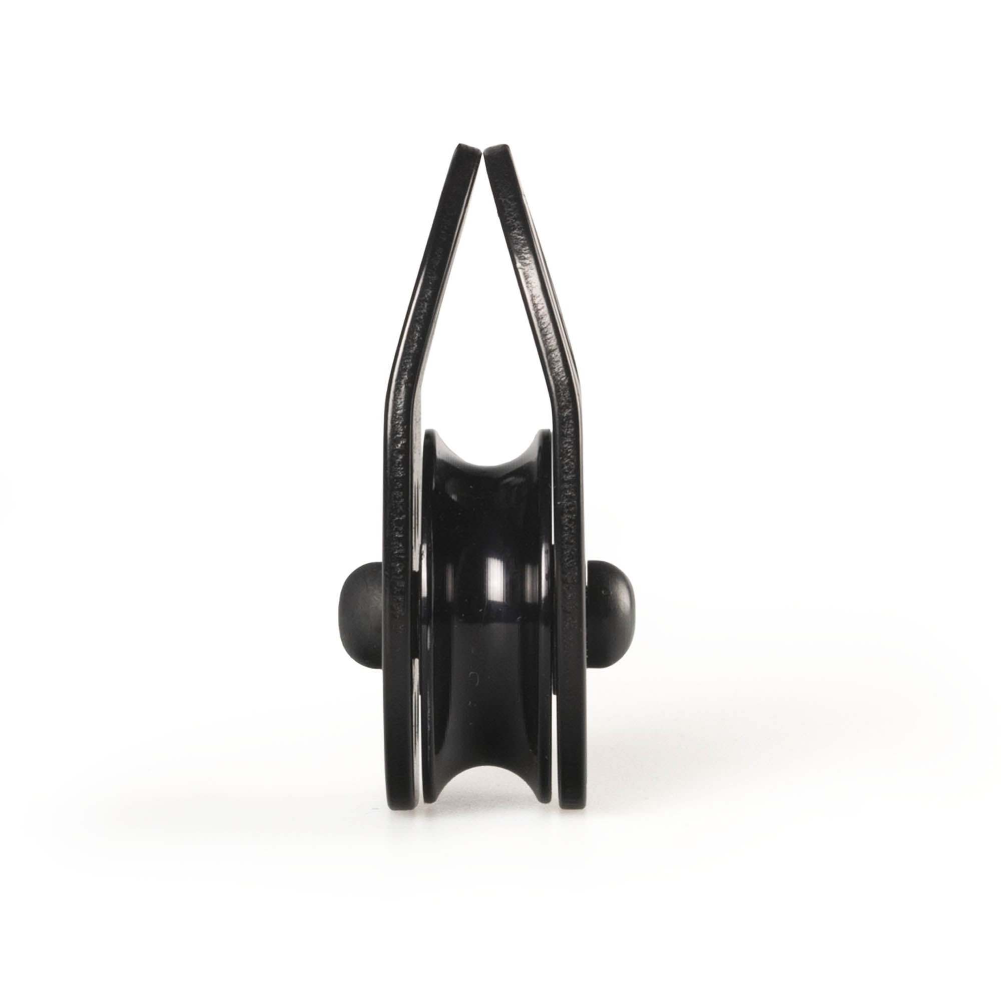 Black pulley on whote background