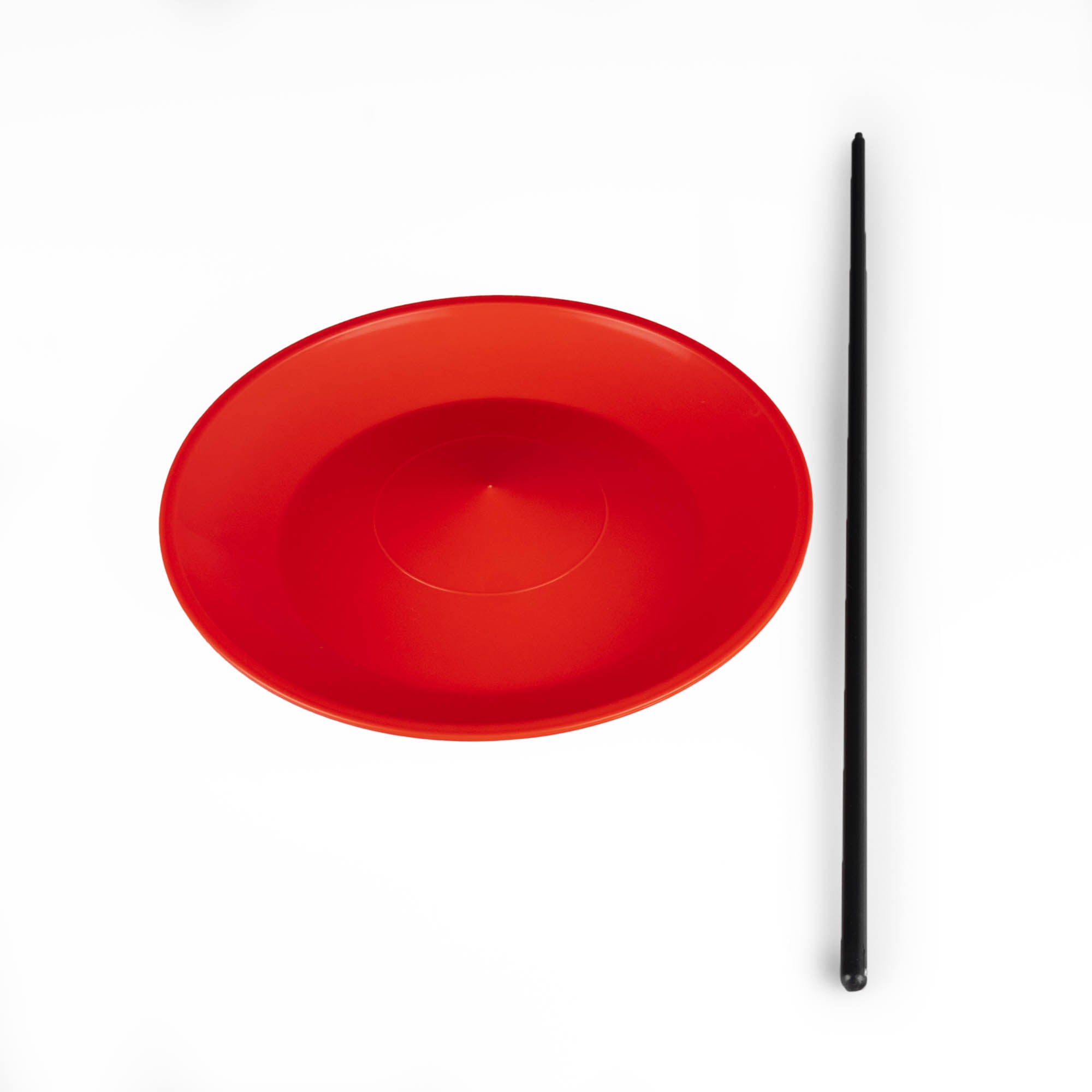 Status spinning plate single red with single stick